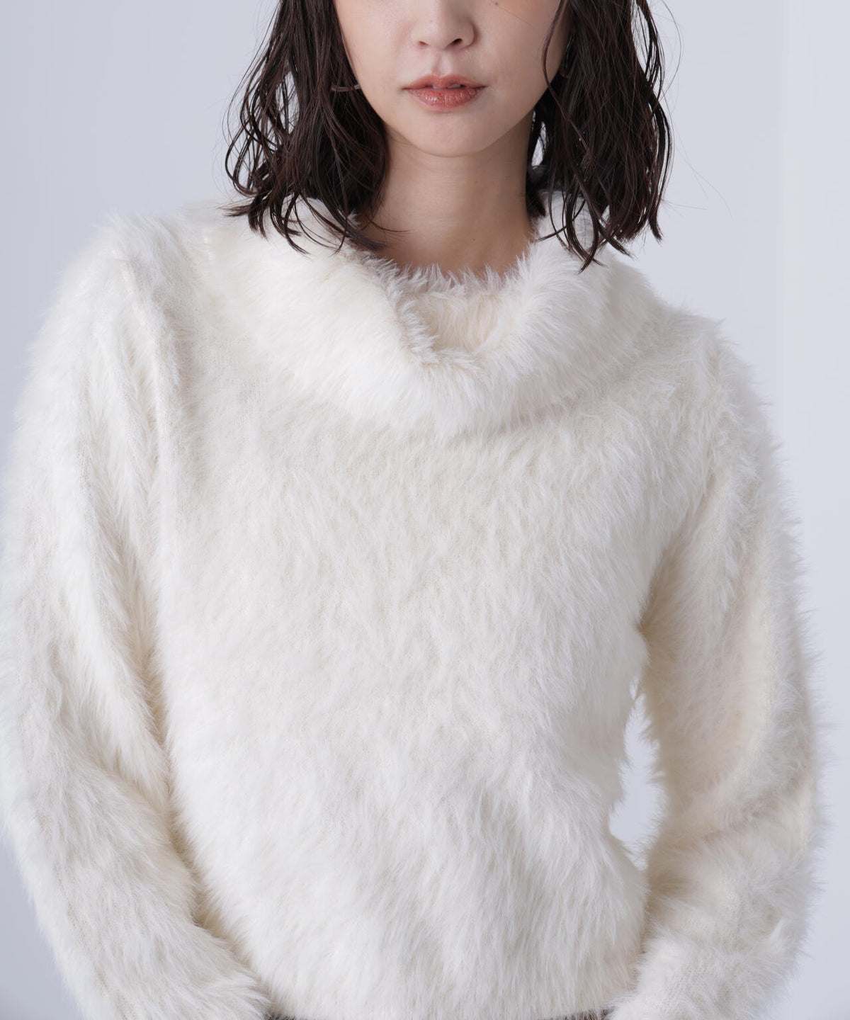 〈MFM〉シャギータートルニット