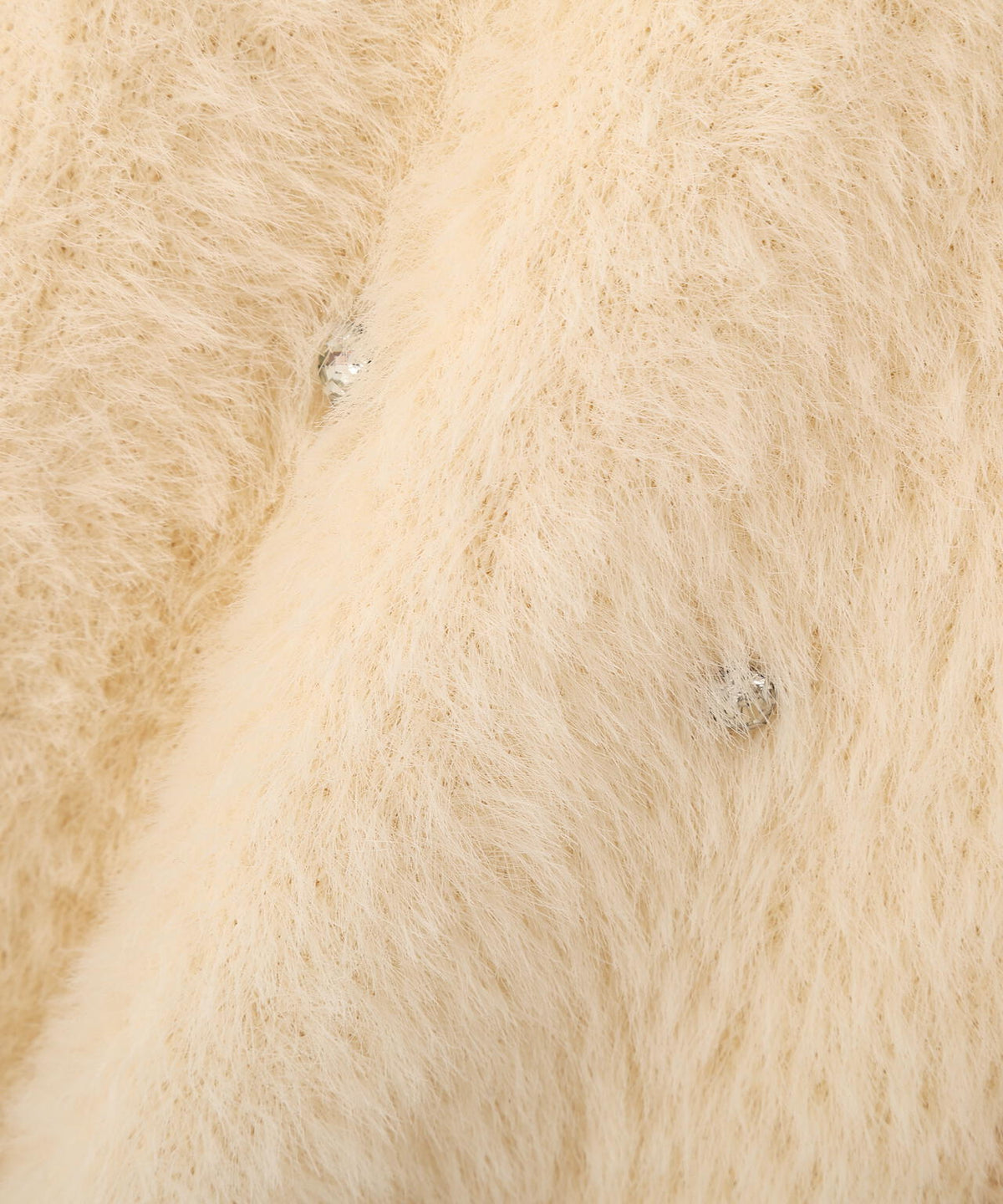 ラインストーンクロップドニットカーディガン