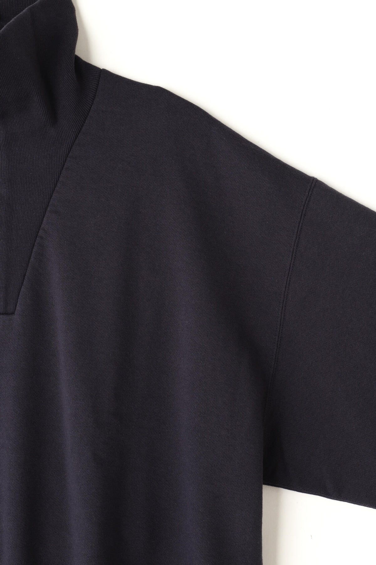 Y / ORGANIC COTTON BLEND HEAVY WEIGHT FLEECE HALF ZIP