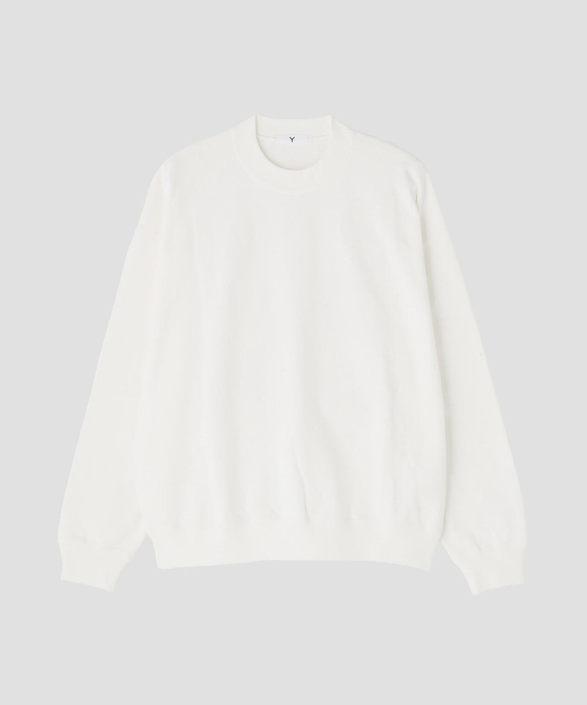 Y / ORGANIC COTTON BLEND HEAVY WEIGHT FLEECE CREW NECK