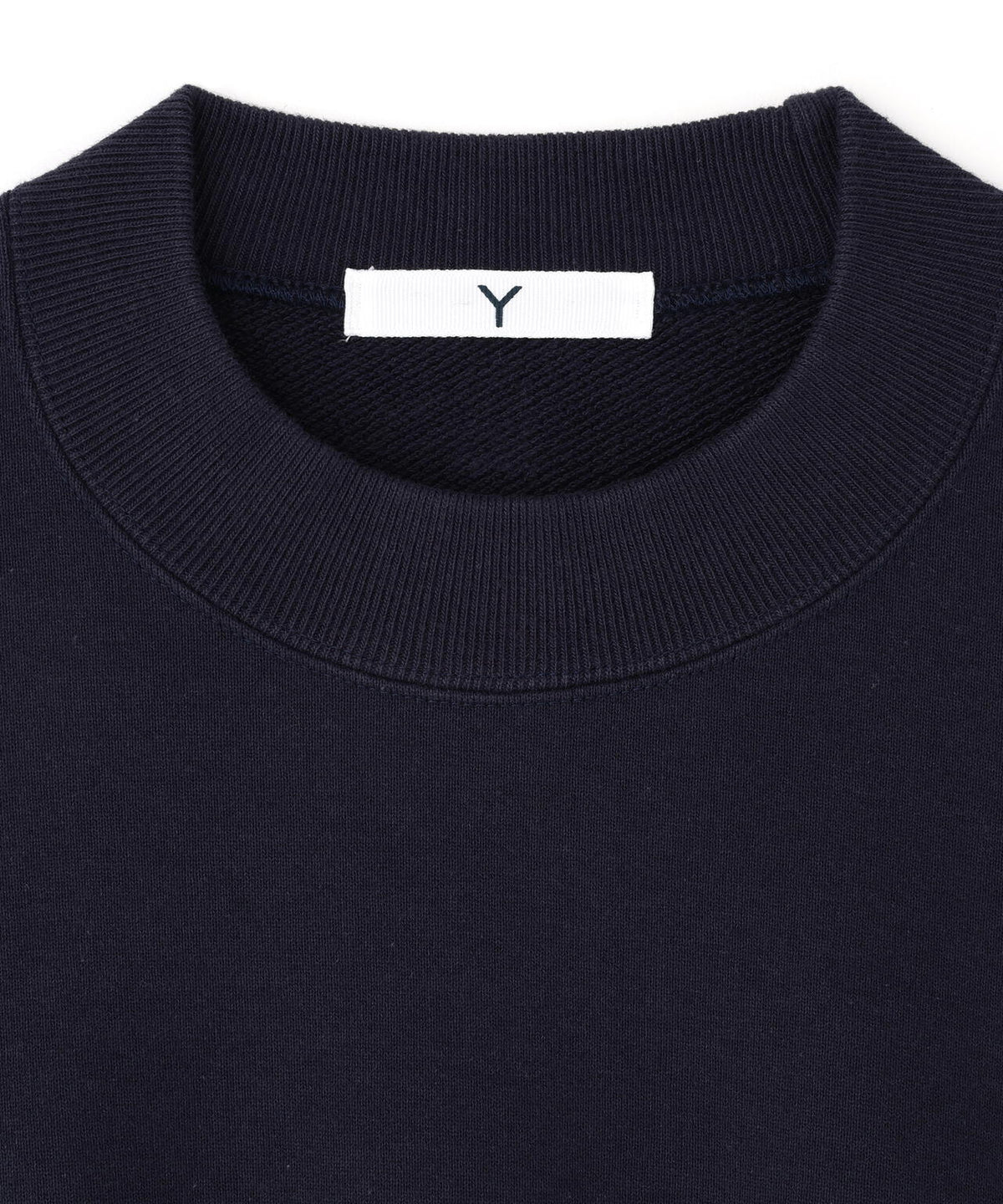 Y / ORGANIC COTTON BLEND HEAVY WEIGHT FLEECE CREW NECK