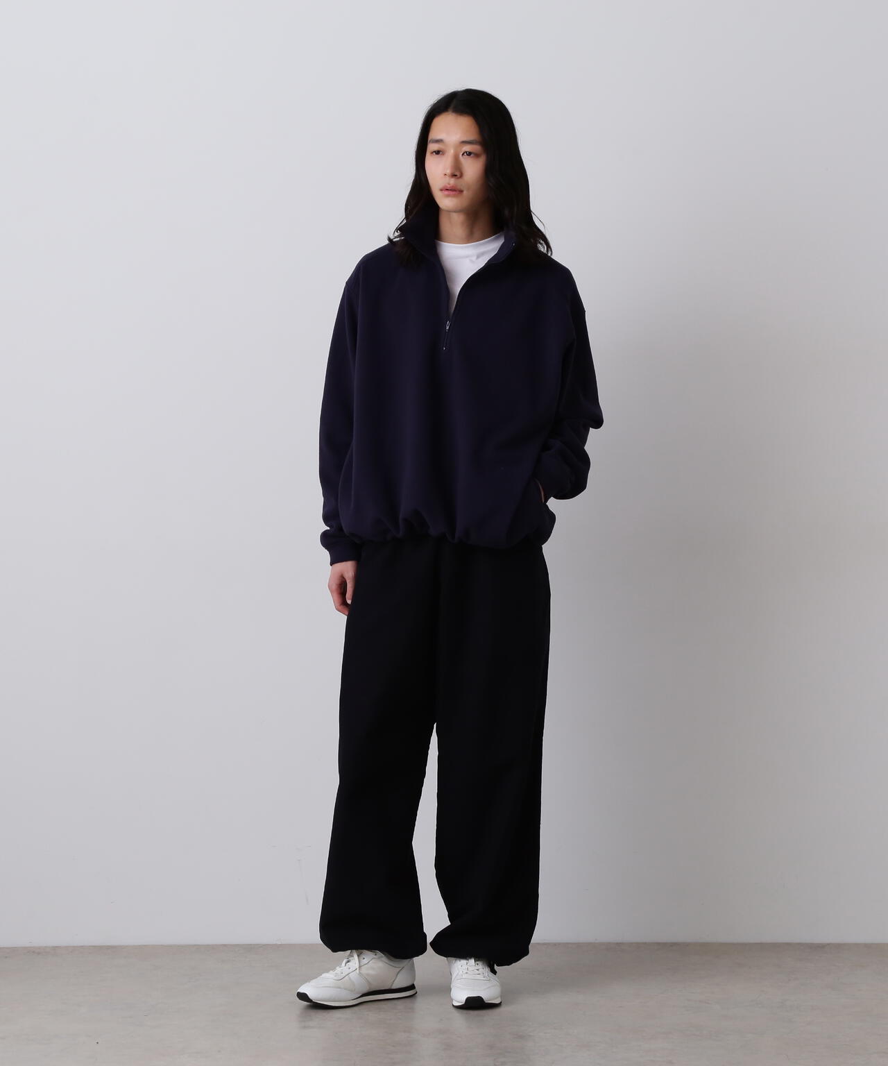 Y / ORGANIC COTTON SOFT MOLESKIN TAPERED EASY TROUSERS