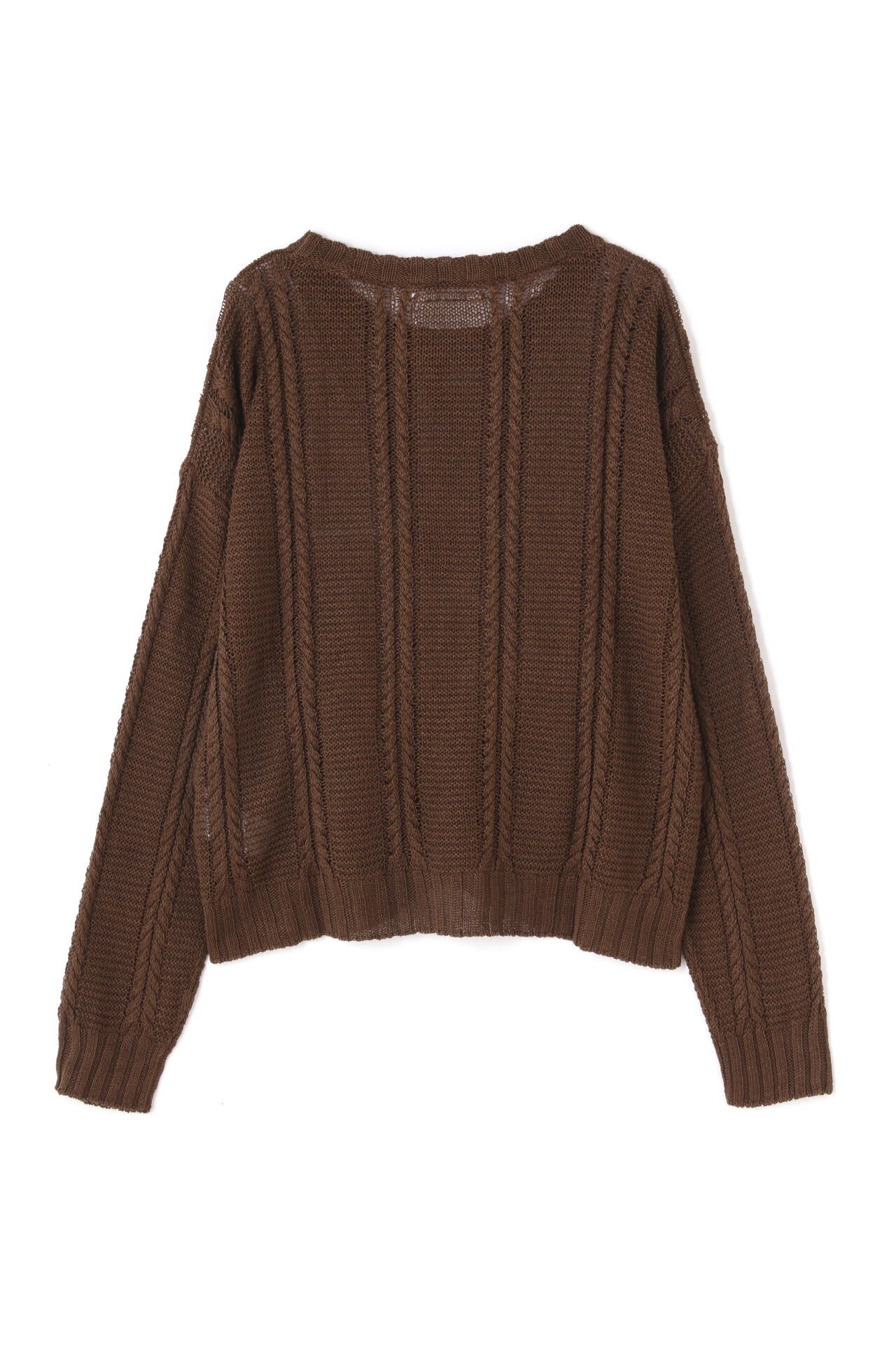 Cristaseya / LINEN CABLE KNIT SWEATER