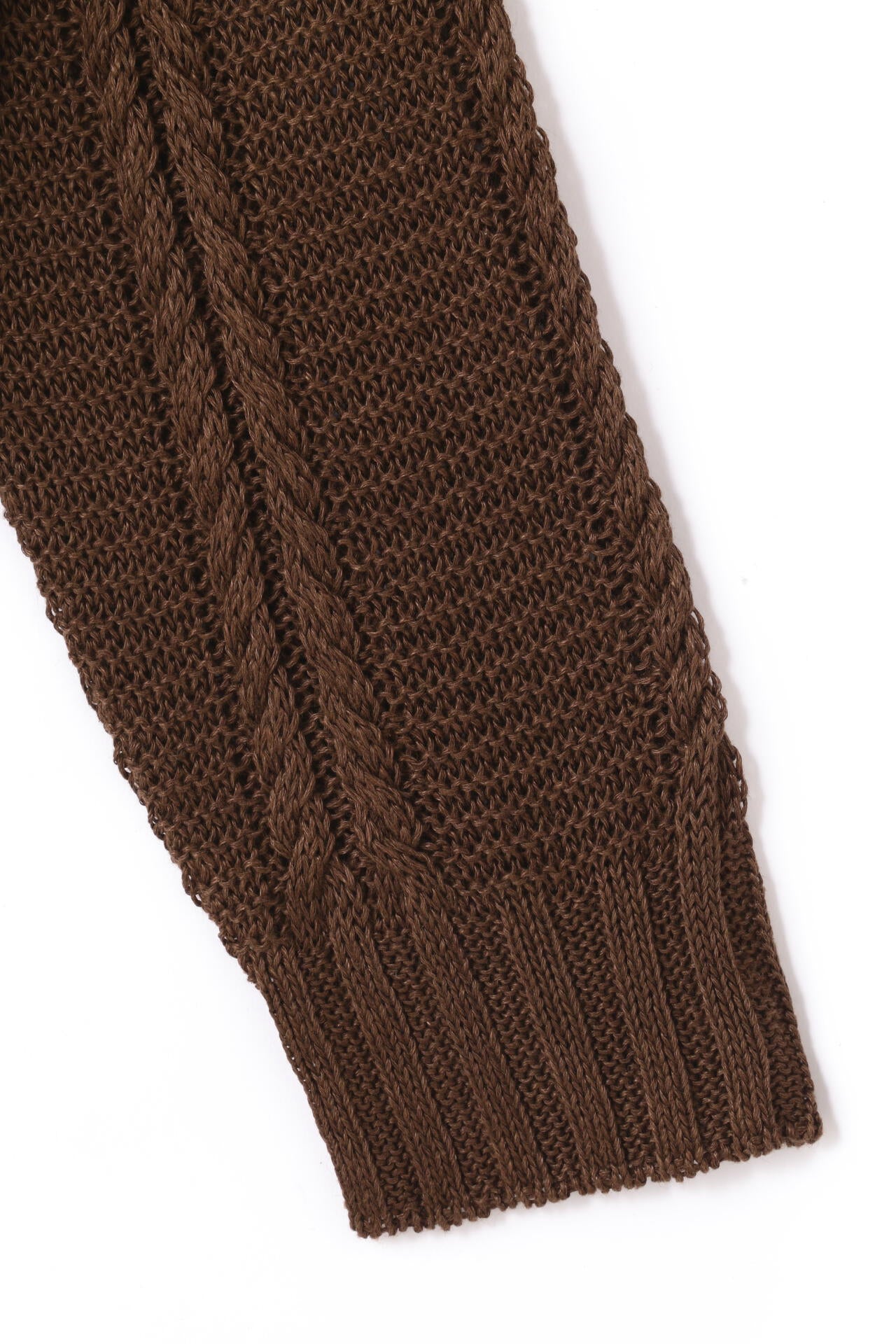 Cristaseya / LINEN CABLE KNIT SWEATER