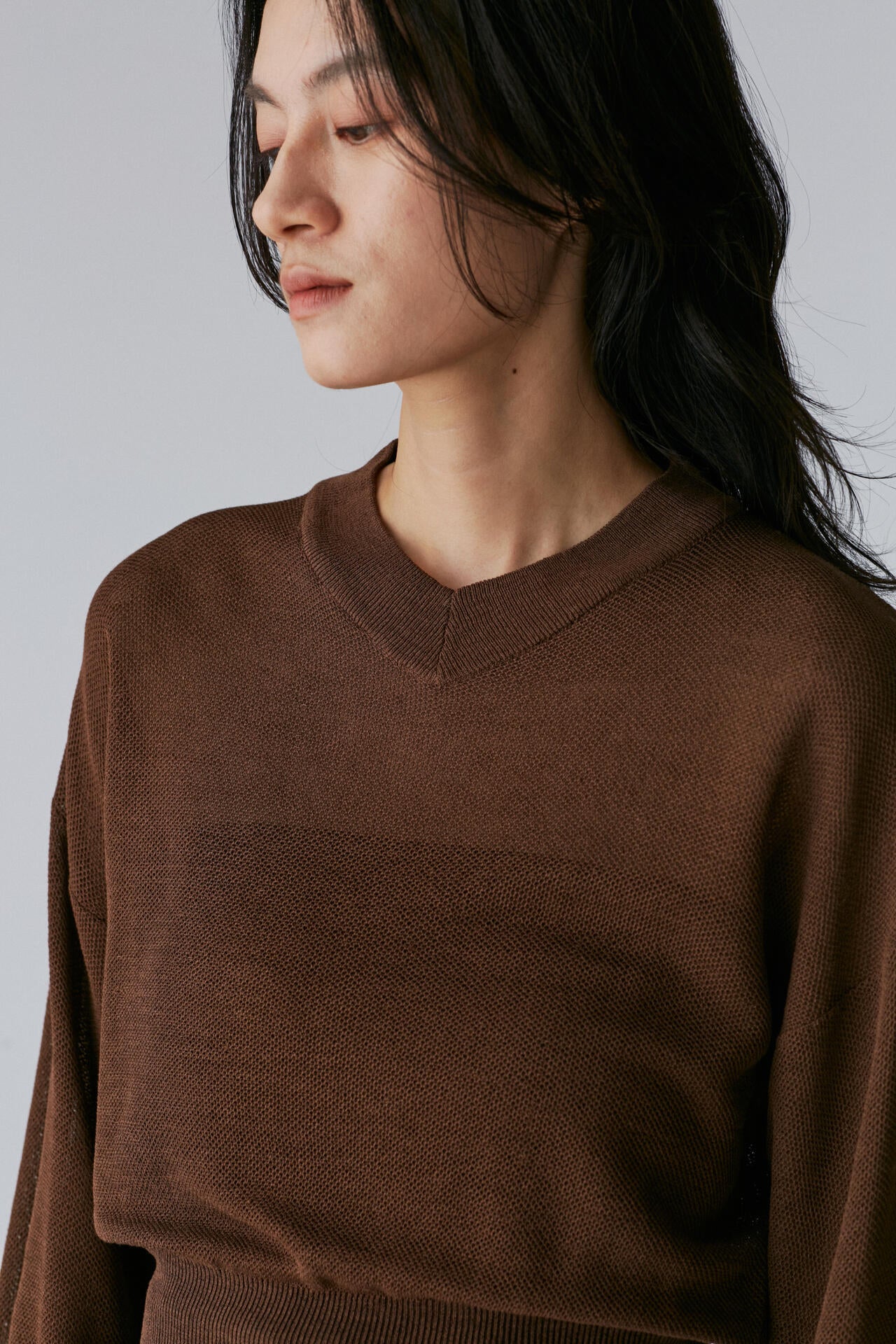 Cristaseya / SILK V NECK SWEATER