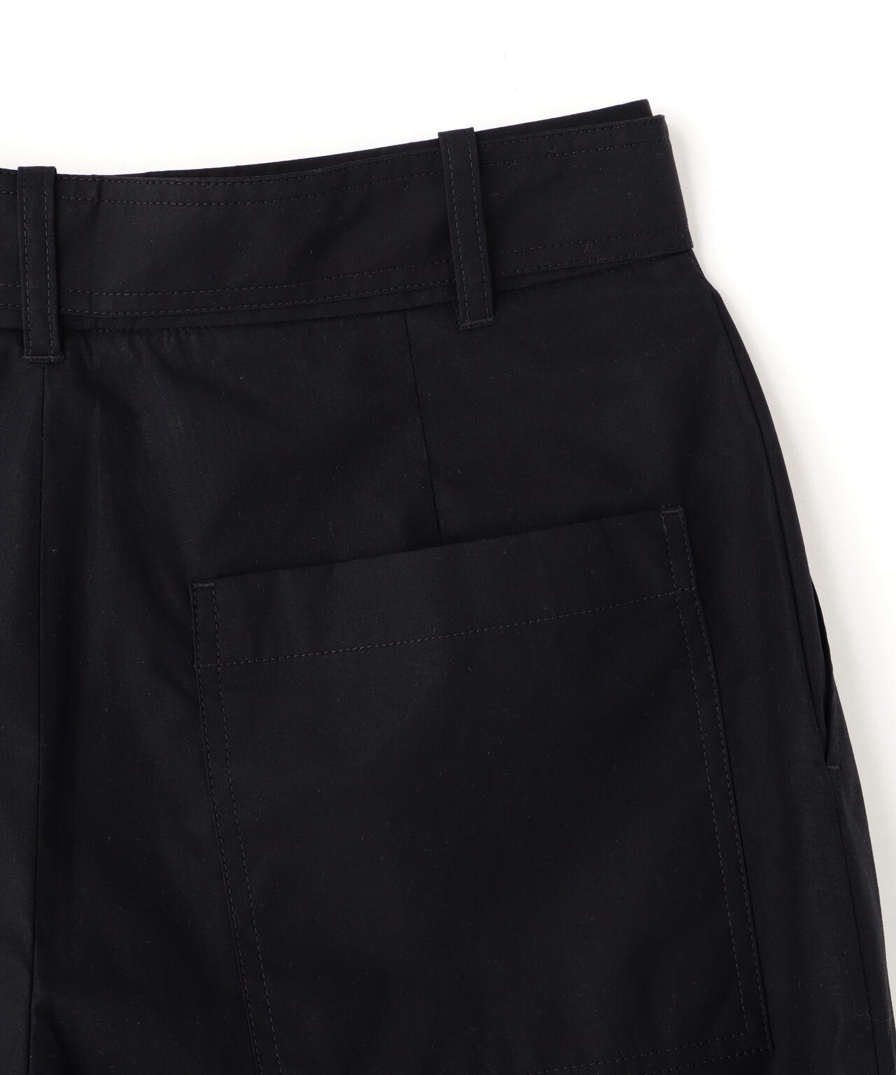 STUDIO NICHOLSON / LW NOISY COTTON BELTED ROUND LEG PANT
