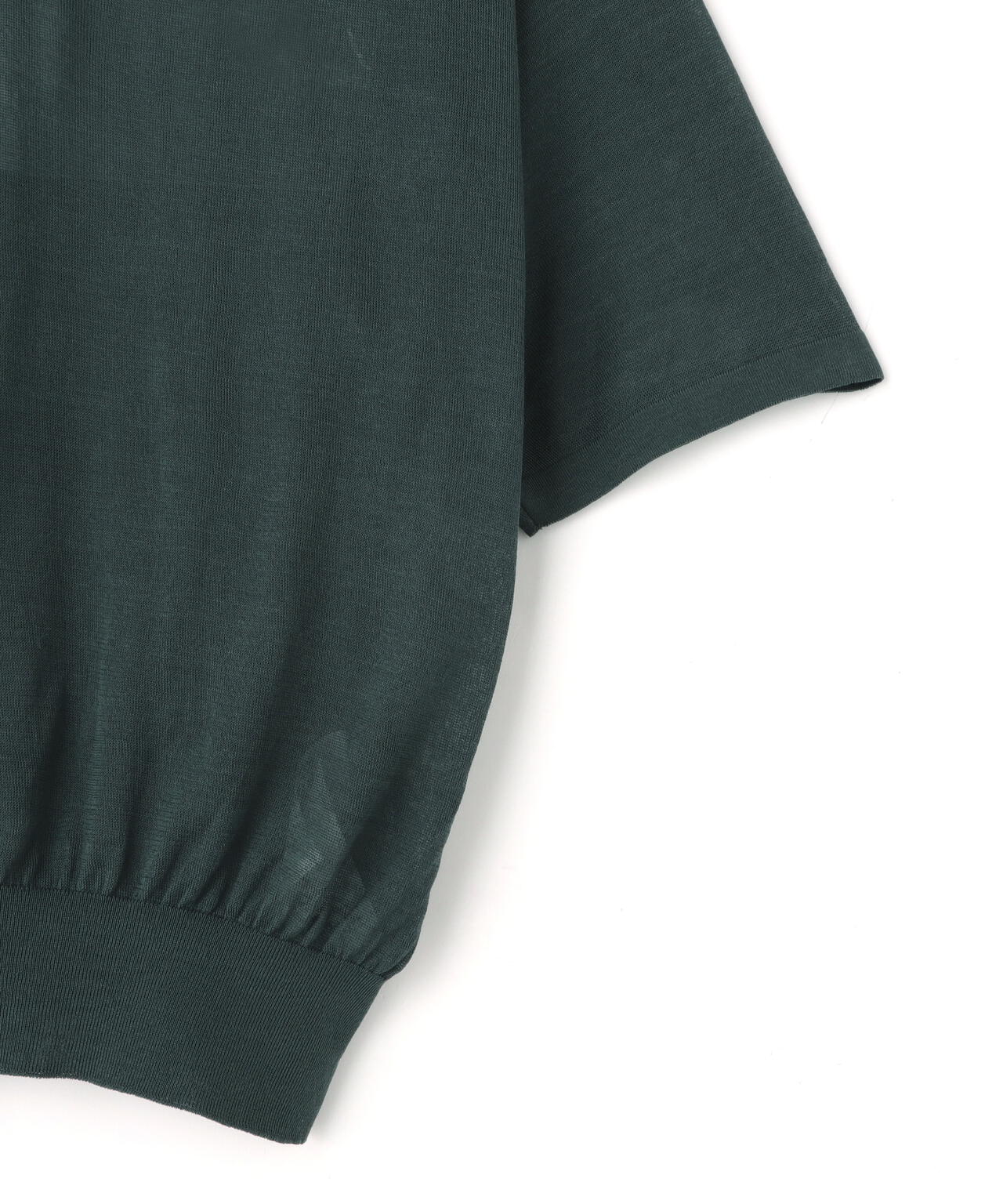 ATON / COMPACT COTTON SKIPPER POLO SWEATER