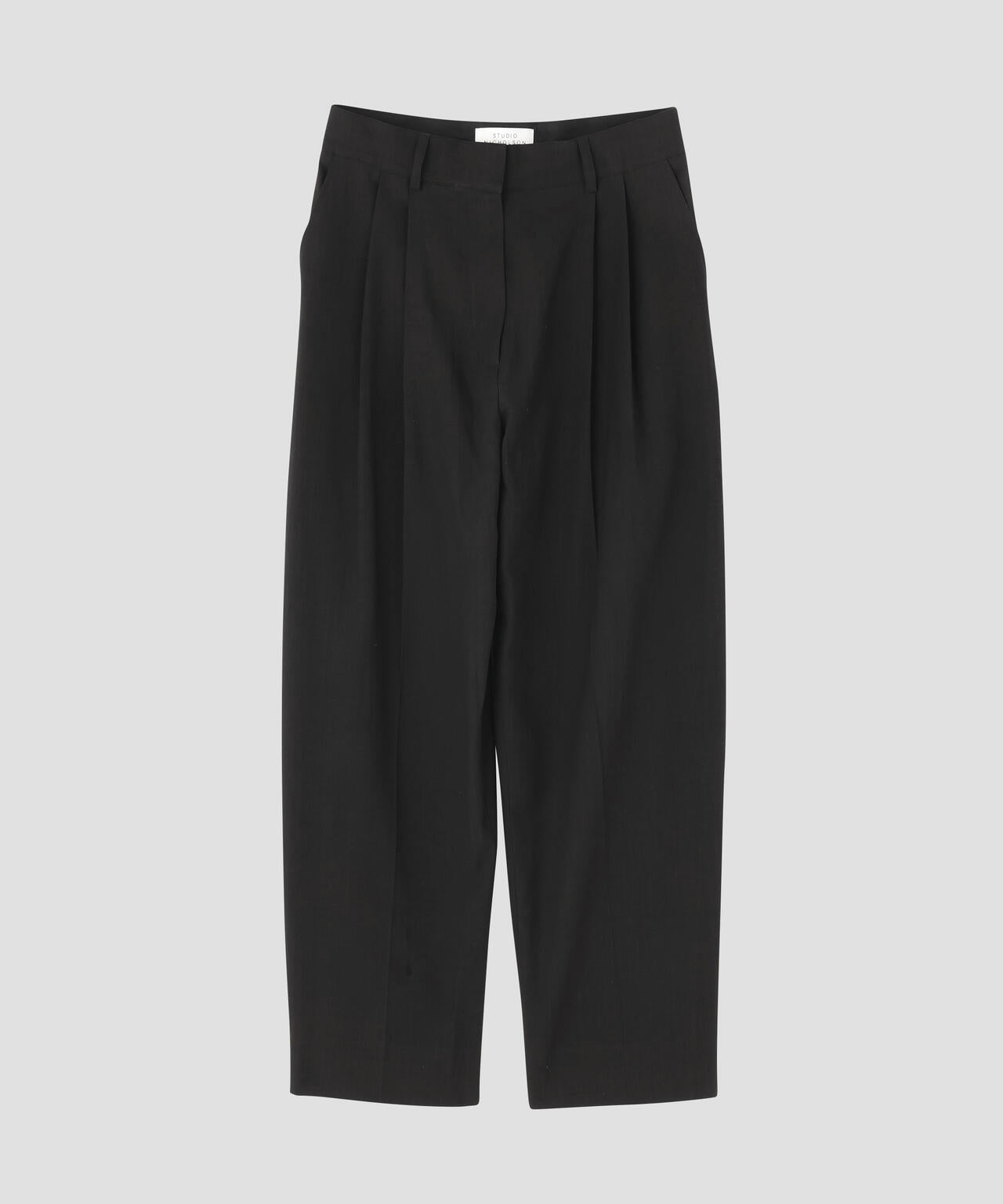 STUDIO NICHOLSON / TONAL BROKEN TWILL DOUBLE PLEAT PANT