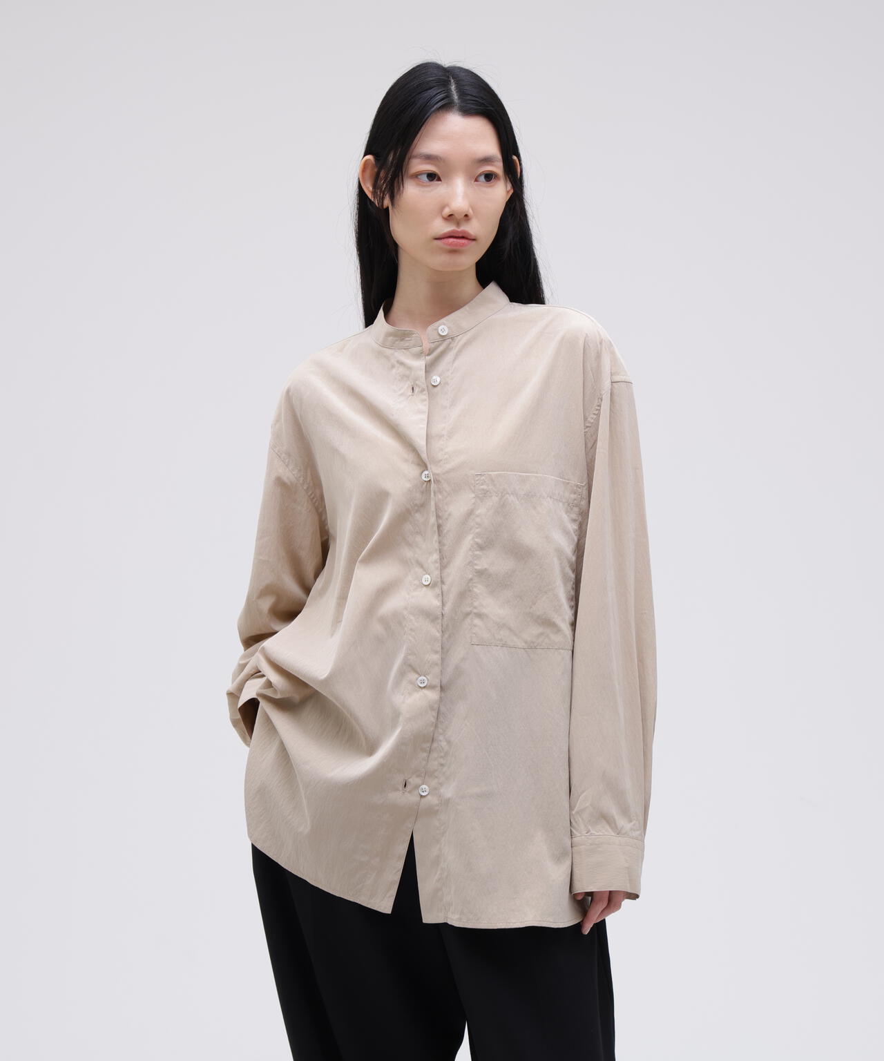 STUDIO NICHOLSON / POWDER HANDLE MODAL SHEER SHIRT