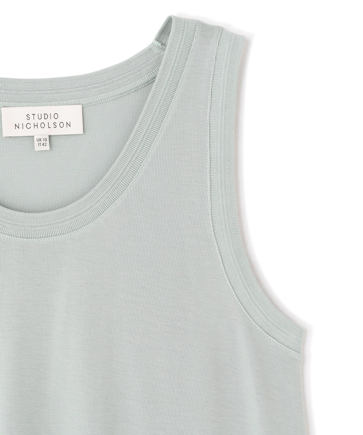STUDIO NICHOLSON / RIB LYOCELL JERSEY SCOOP NECK VEST