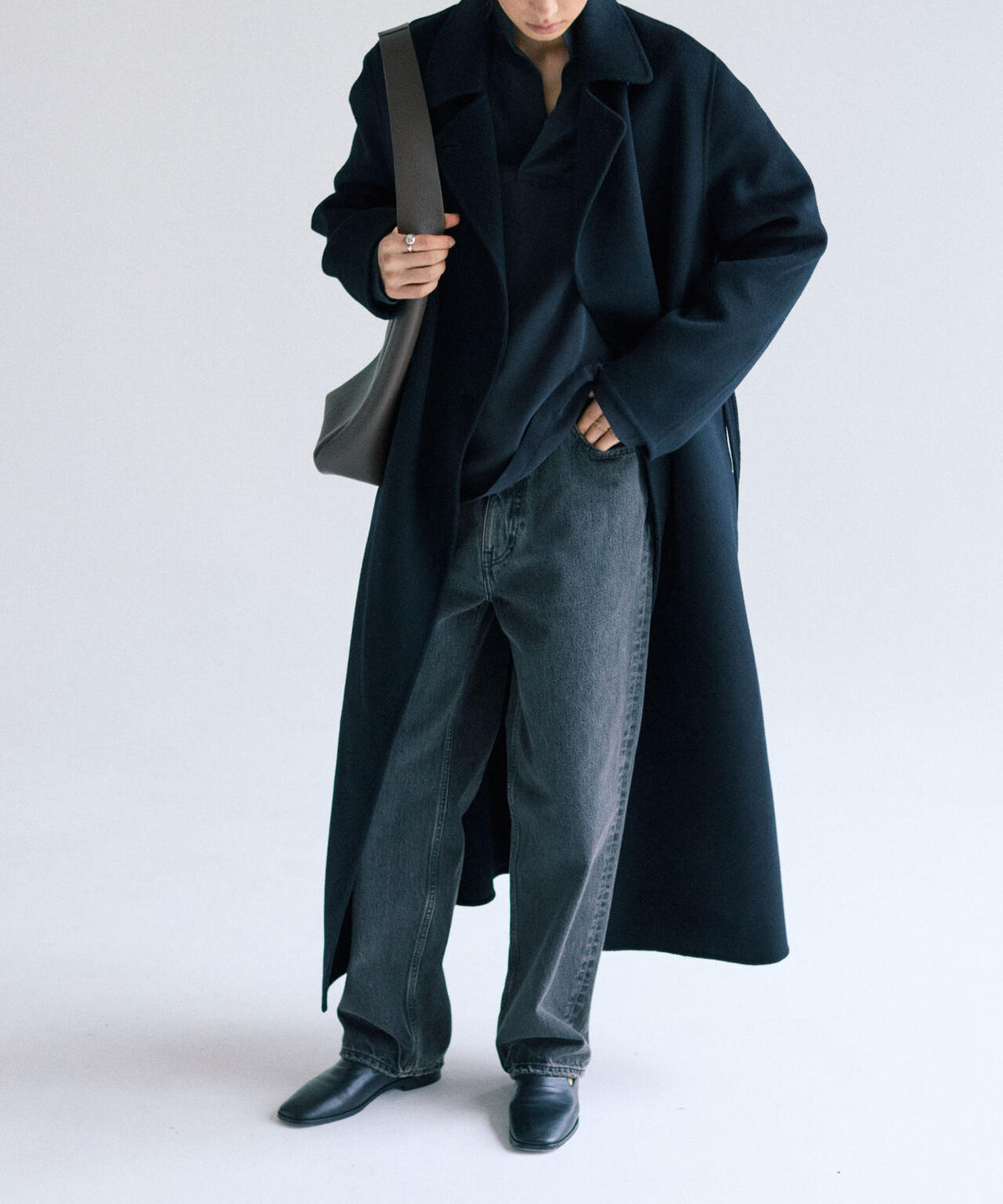 STUDIO NICHOLSON / DOUBLE FACED WOOL DB COAT