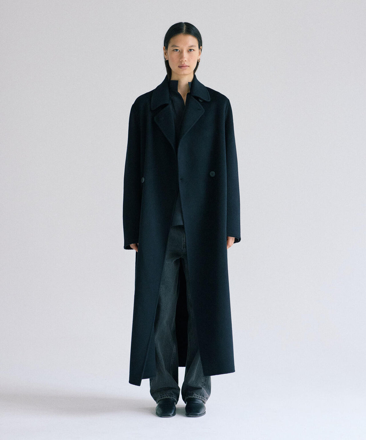 STUDIO NICHOLSON / DOUBLE FACED WOOL DB COAT