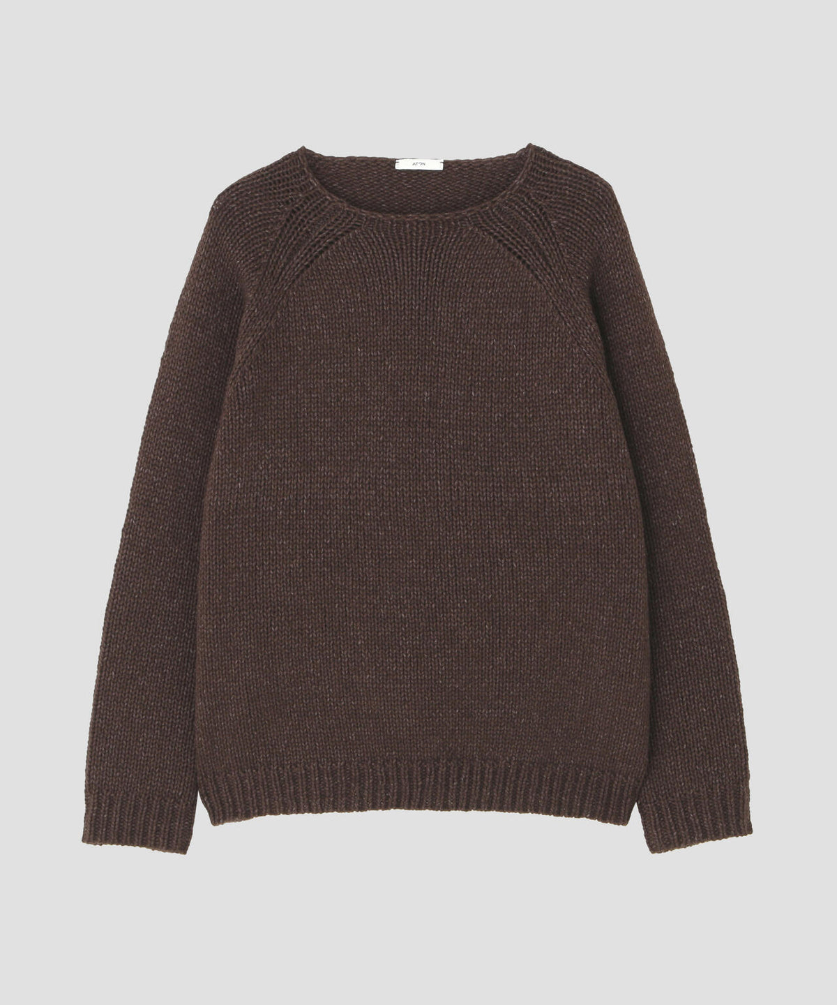 ATON / FELTED YARN CREWNECK SWEATER
