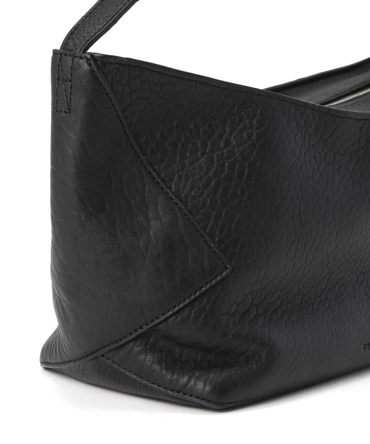 STUDIO NICHOLSON / LAMBSKIN FOLD DETAIL ZIP SHOULDER BAG