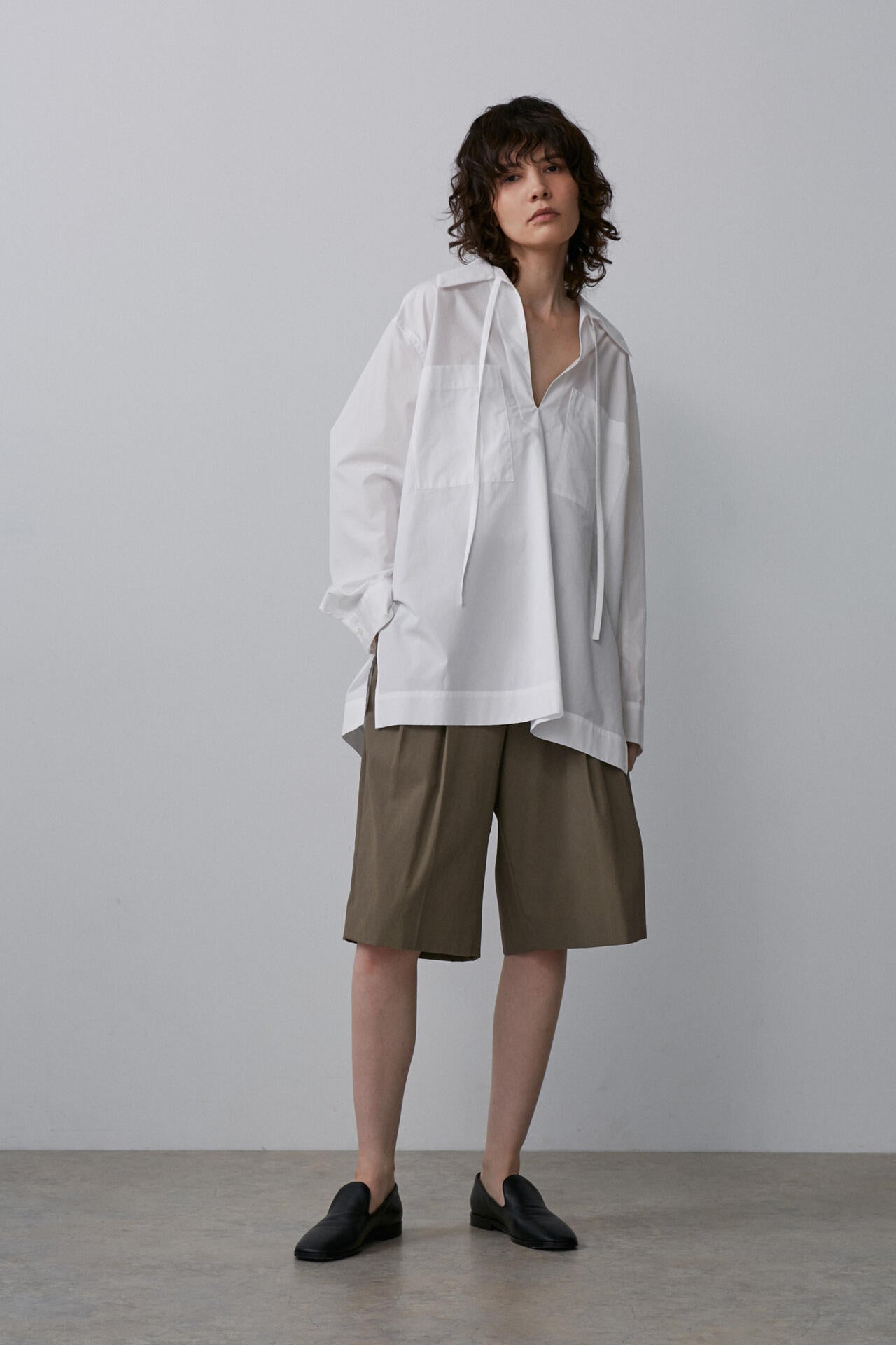 YLEVE / COTTON VOILE GABARDINE NIDOM SHORTS