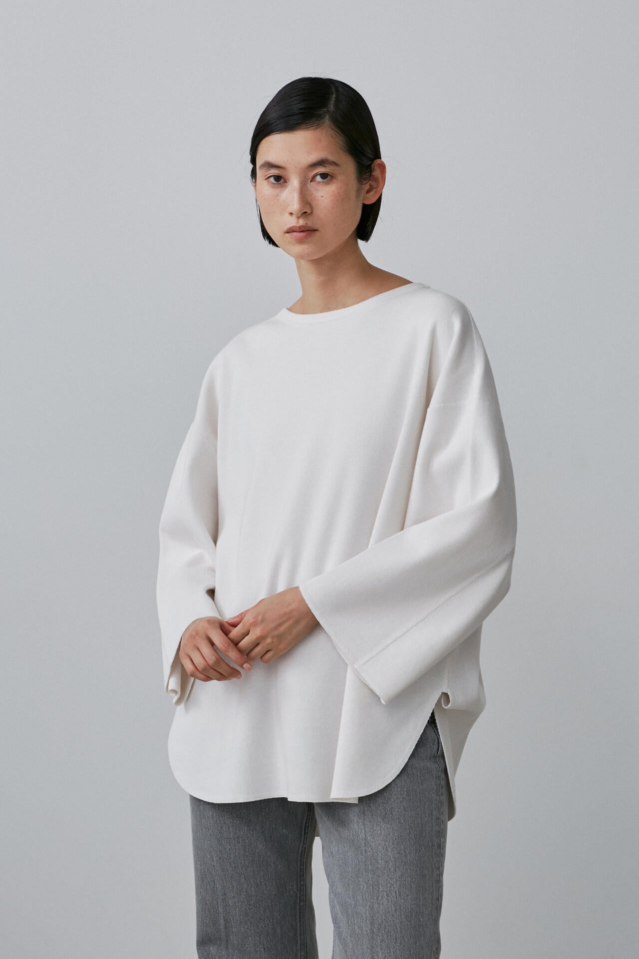 YLEVE / COTTON RIB PULLOVER BIG