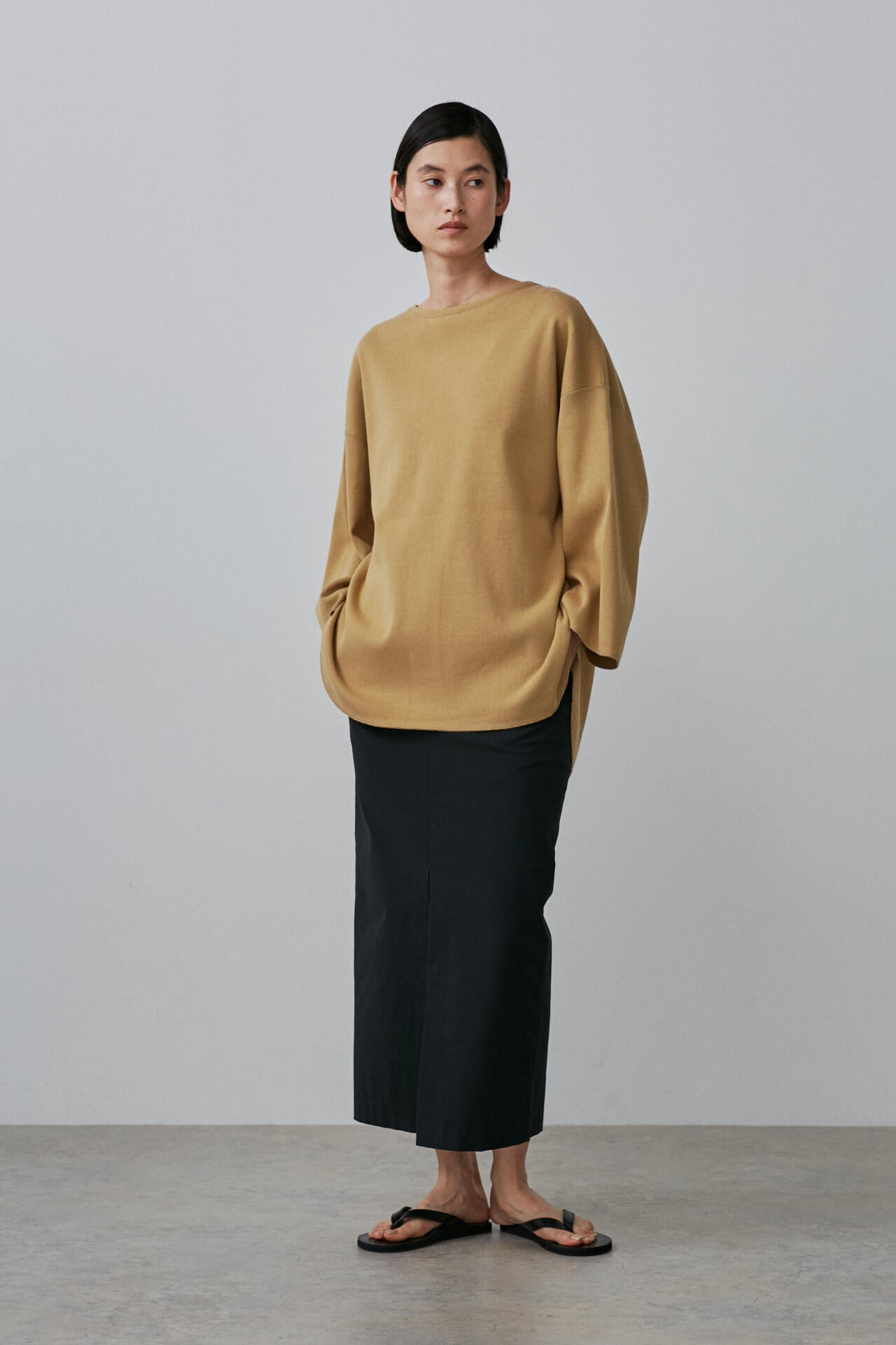 YLEVE / COTTON RIB PULLOVER BIG