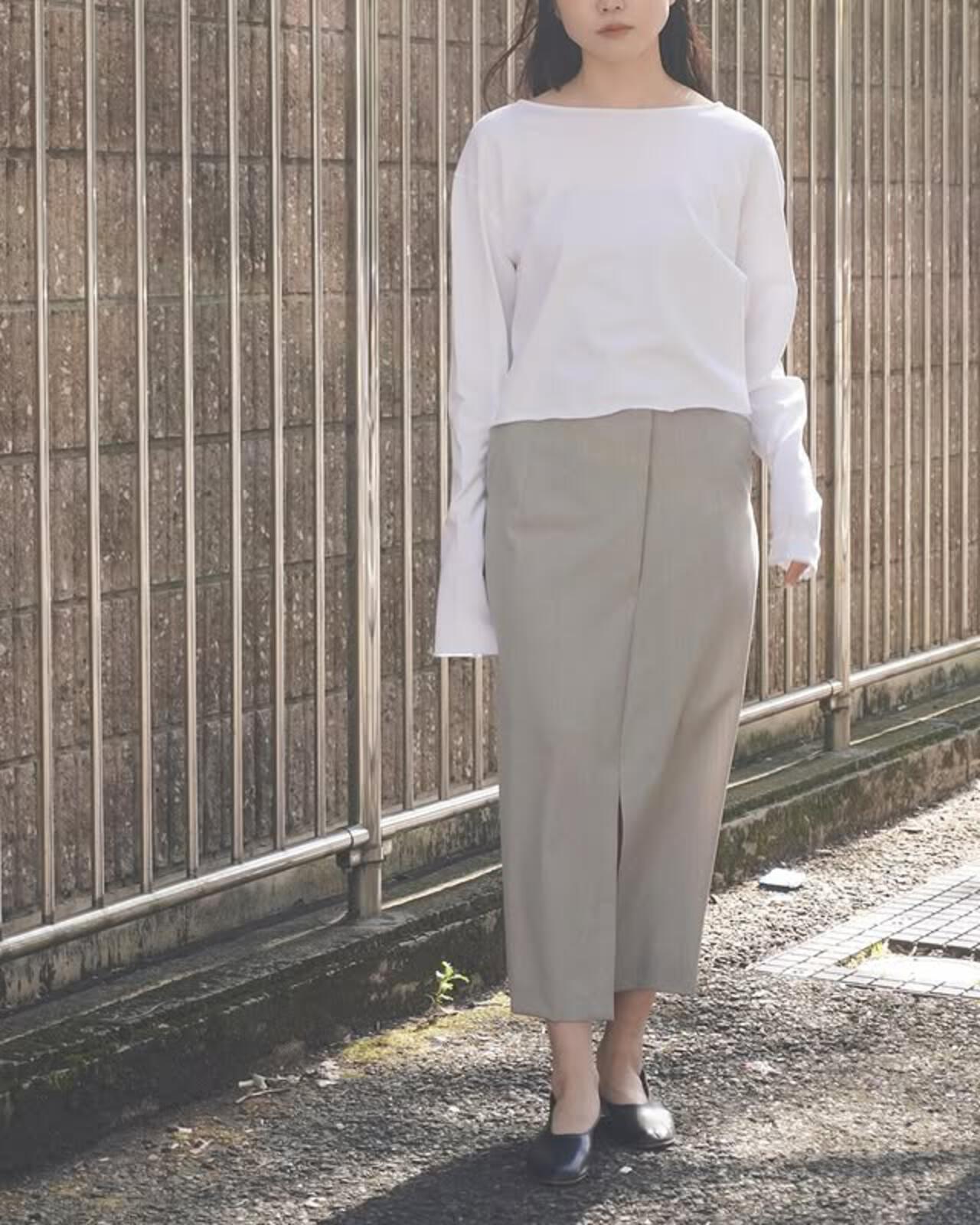 YLEVE / WOOL CHAMBRAY SKIRT
