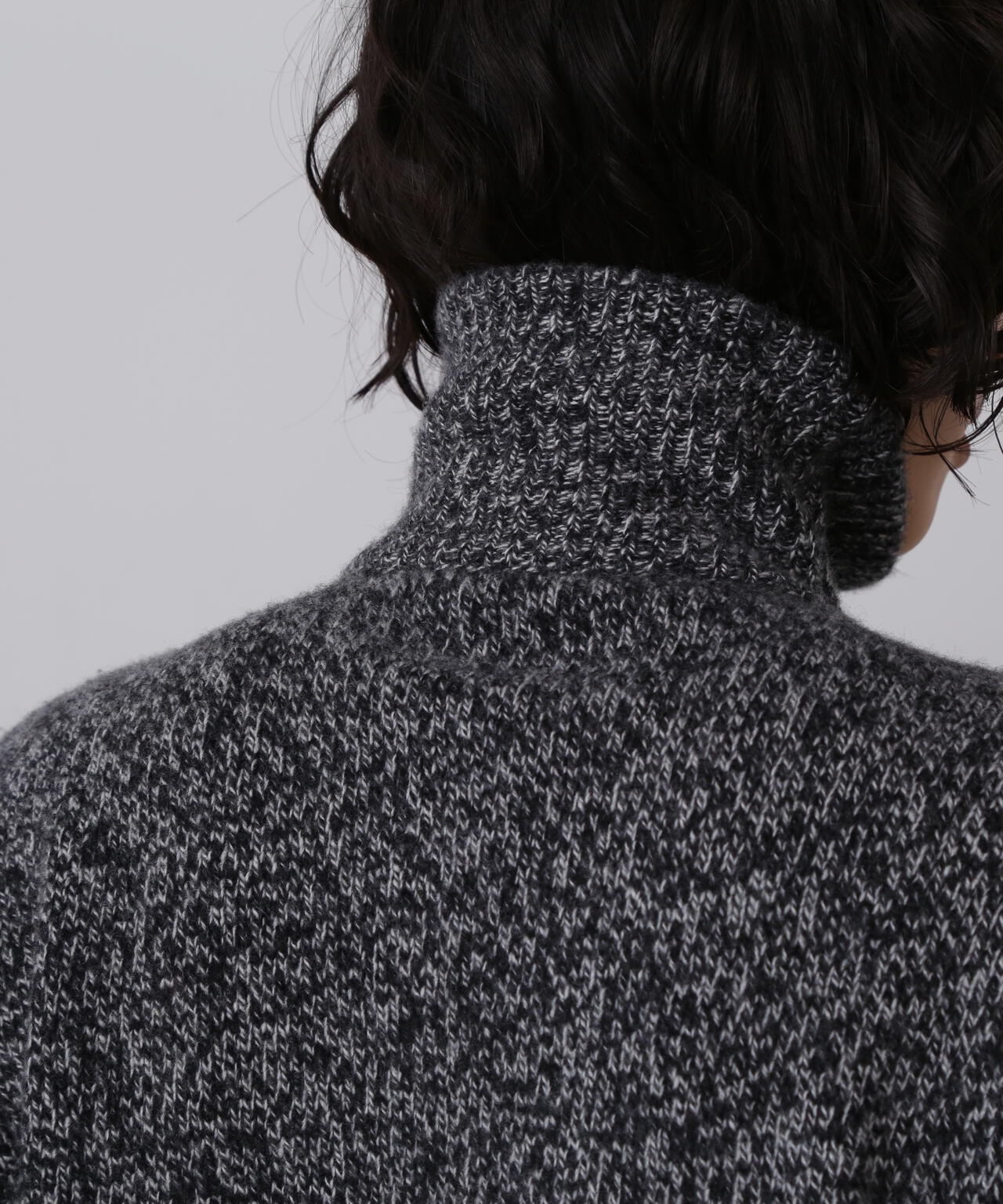 YLEVE / WOOL CASHMERE MELANGE KNIT FULL ZIP PULL OVER
