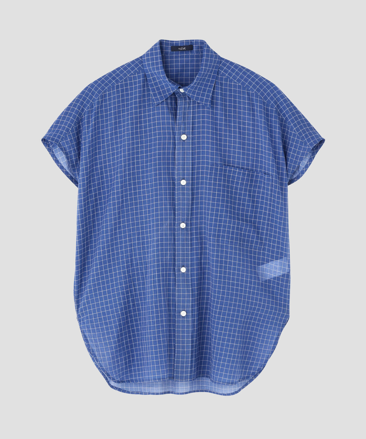 YLEVE / COTTON SILK CHECK SHIRT
