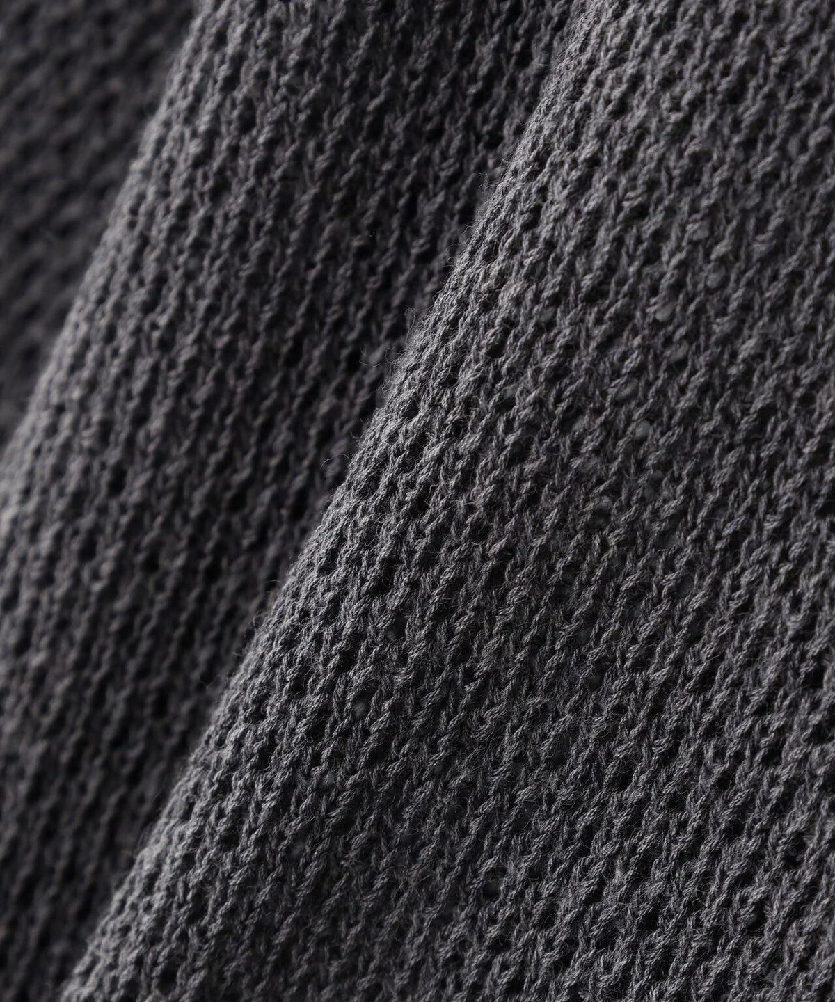 YLEVE / ICE COTTON OPEN COLLAR KNIT