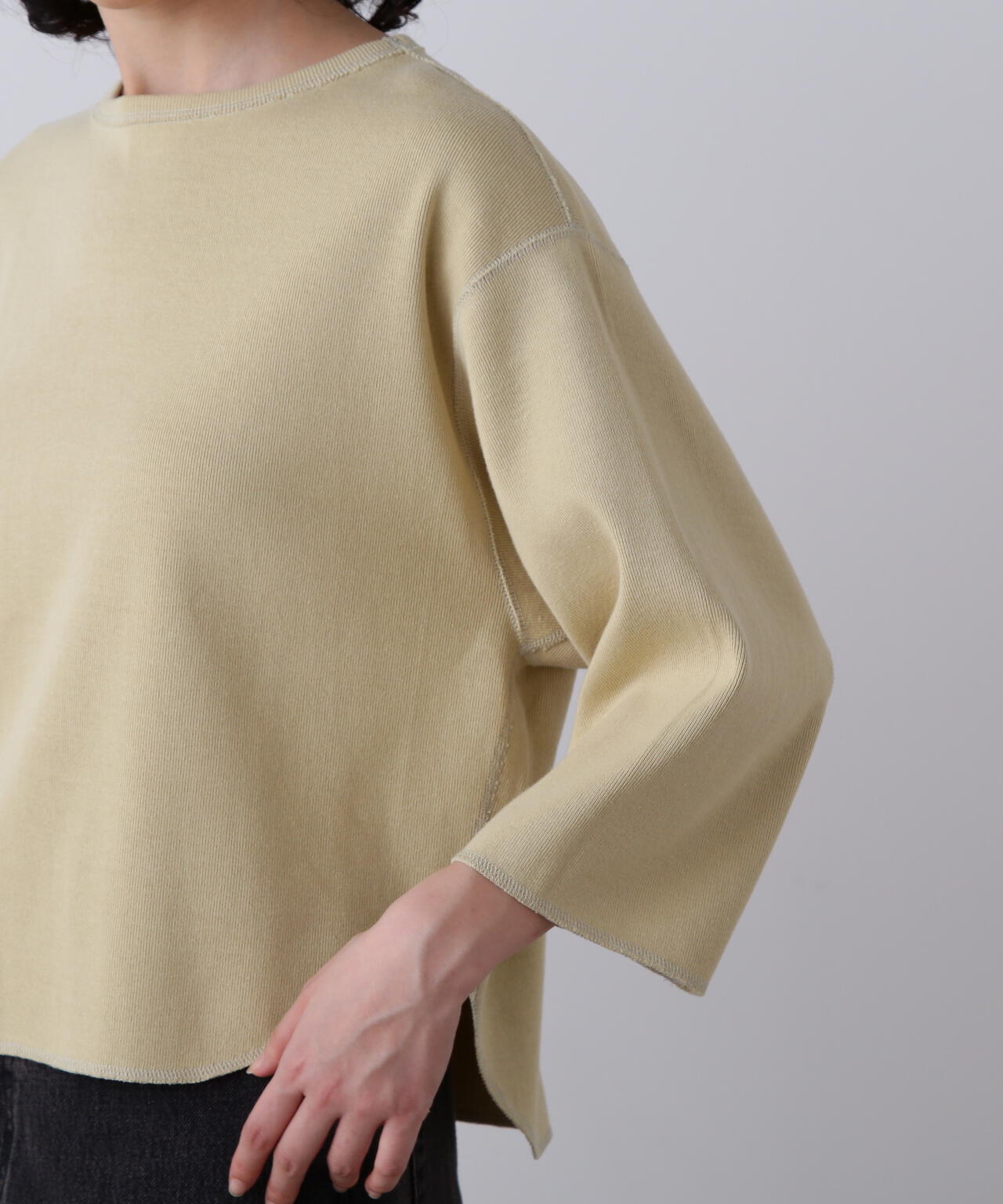 YLEVE / COTTON RIB PULLOVER