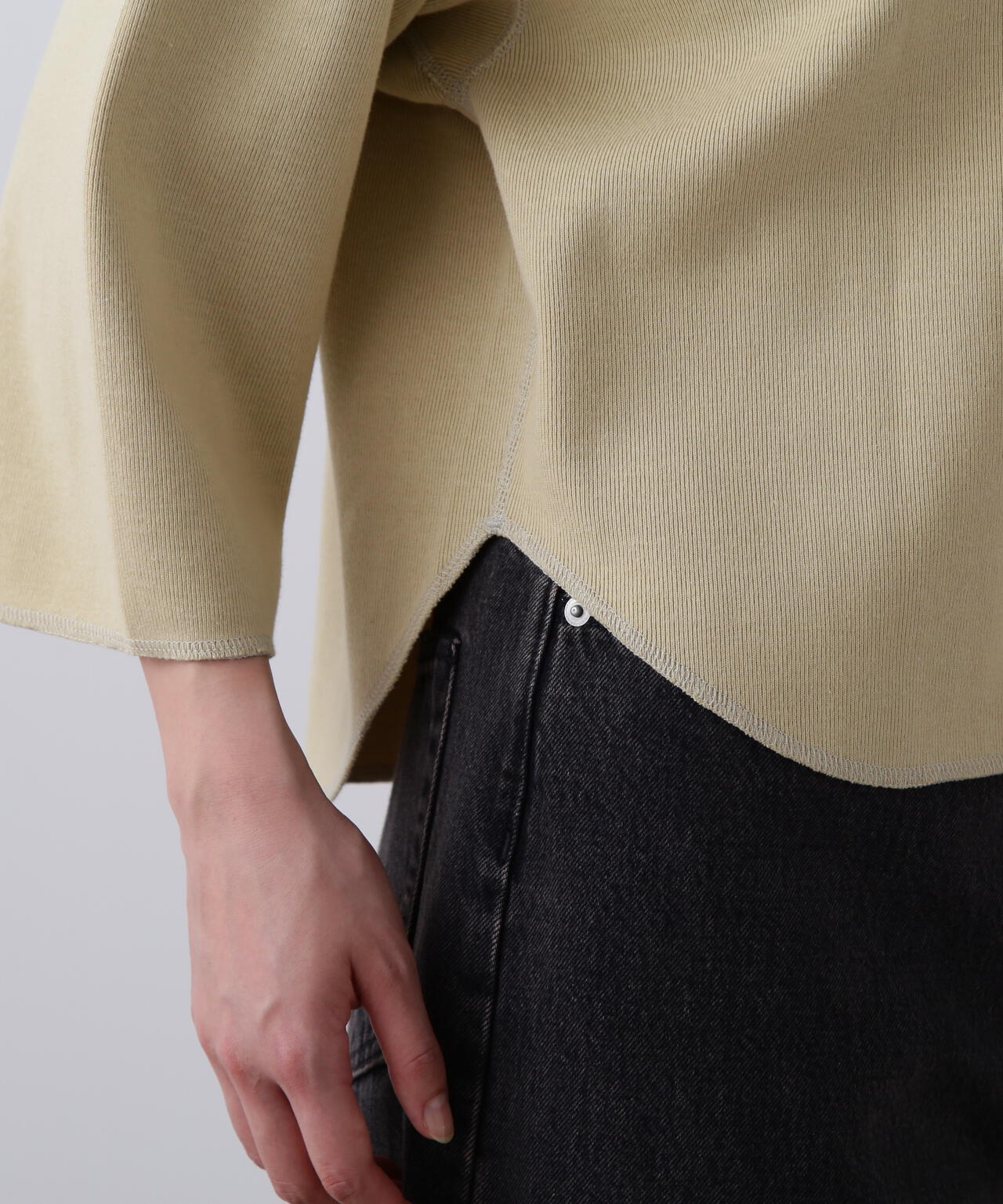 YLEVE / COTTON RIB PULLOVER