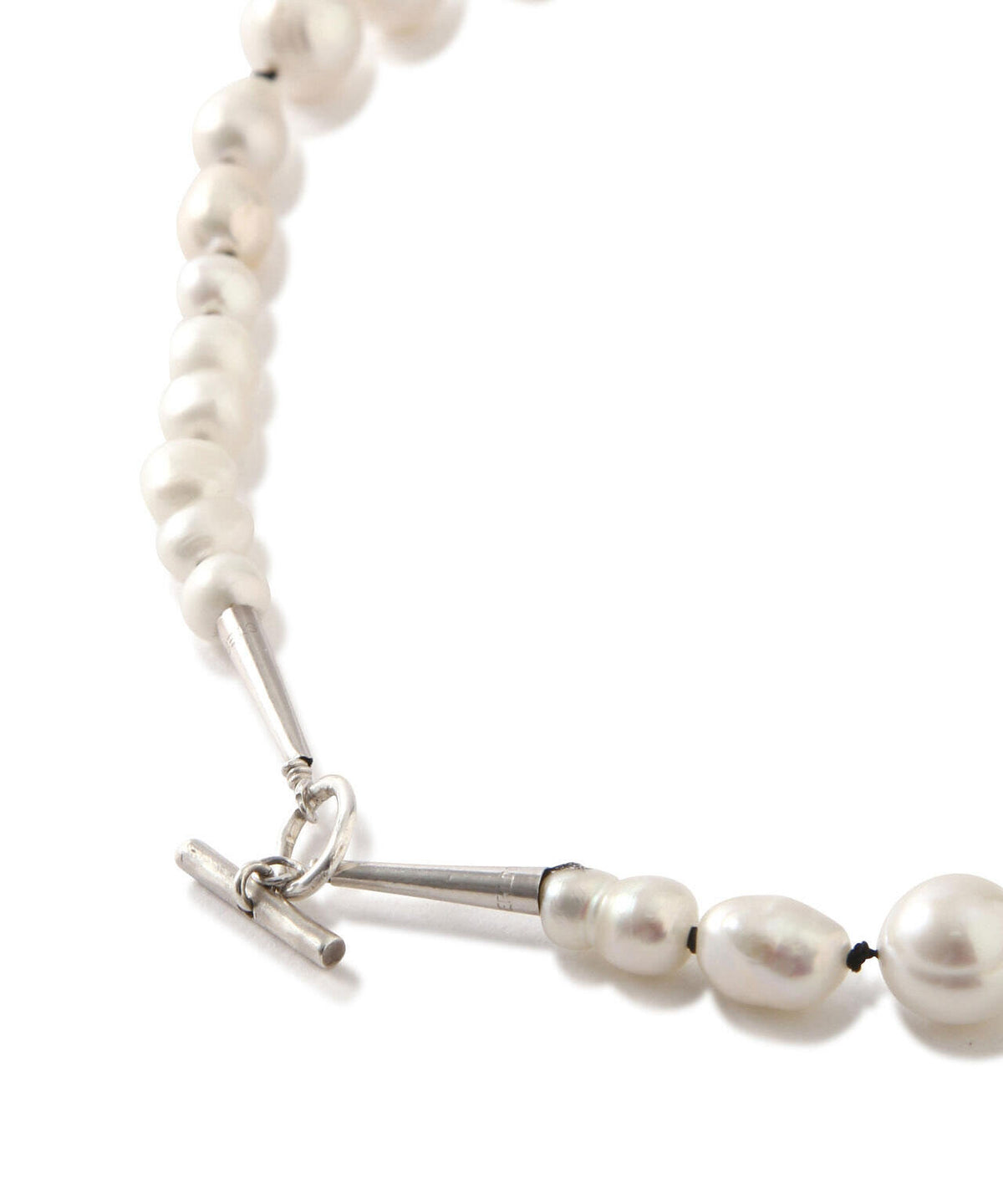 YLEVE / MIX PEARL NECKLACE KNOT 37cm