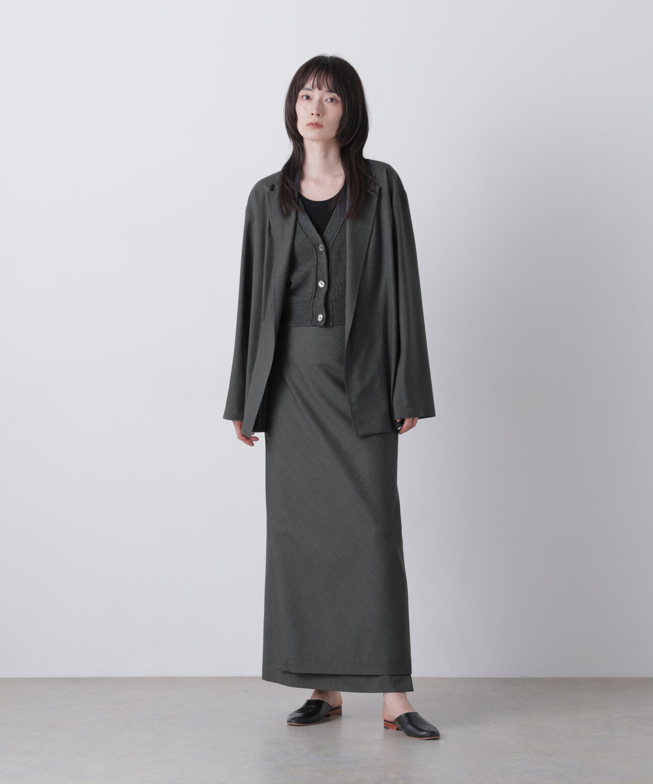 YLEVE / SUPER140's WOOL TROPICAL SKIRT