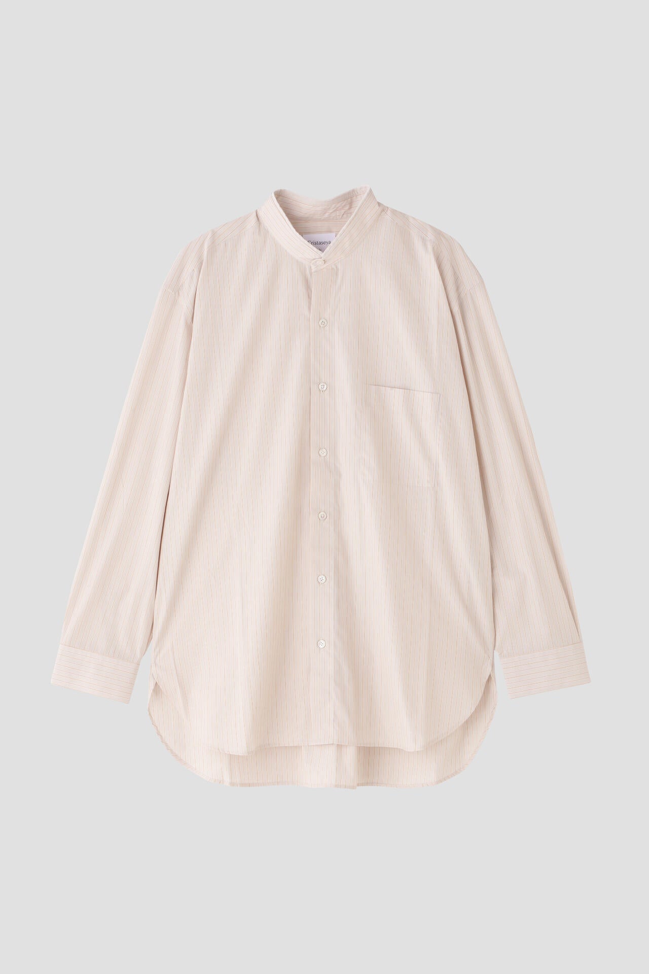 Cristaseya / HANDMADE MAO SHIRT WITH FRINGED COLLAR