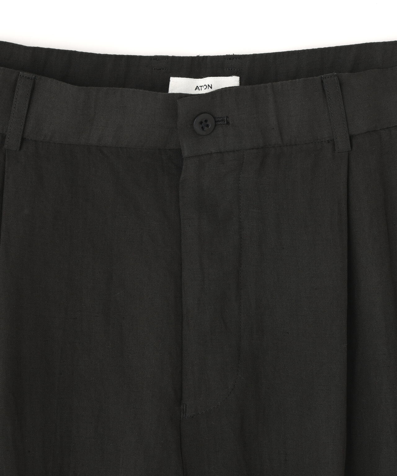 ATON / COTTON LINEN VOILE LOOSE FIT PANTS