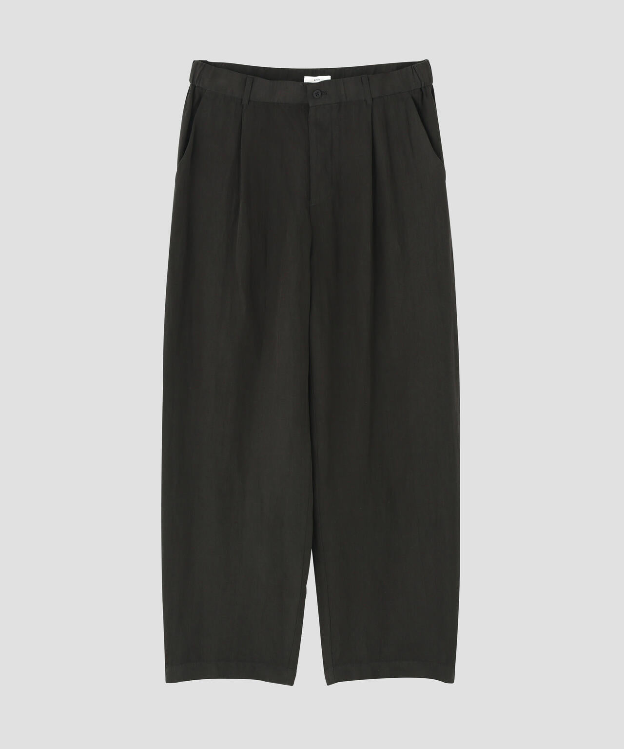 ATON / COTTON LINEN VOILE LOOSE FIT PANTS