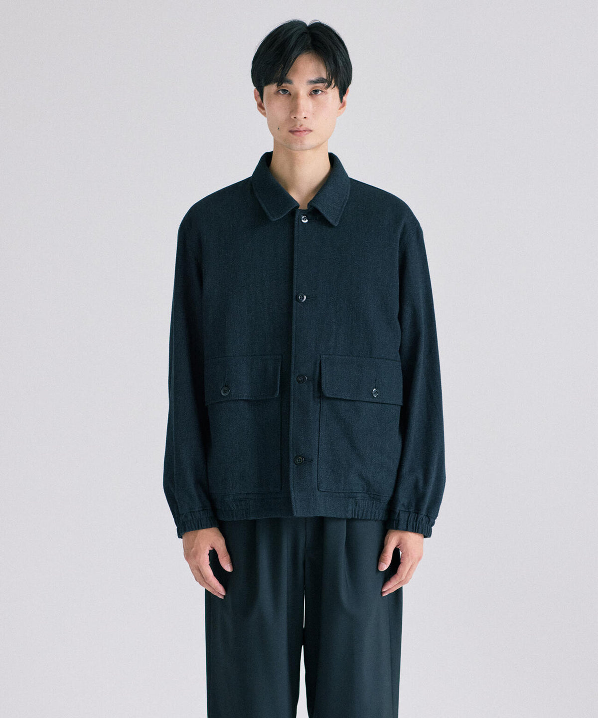 ATON / WOOL COTTON KERSEY WORK JACKET