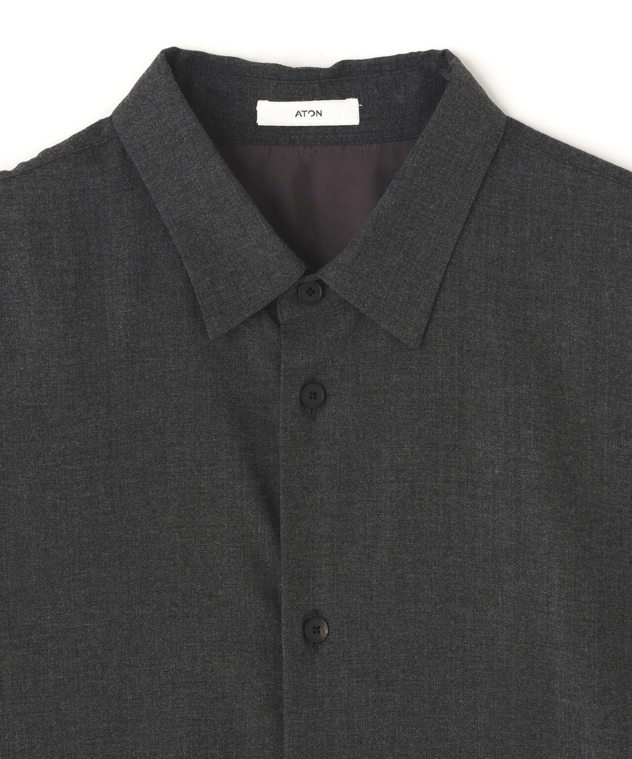 ATON / WOOL RAYON WASHER LOOSE FIT SHIRT MEN