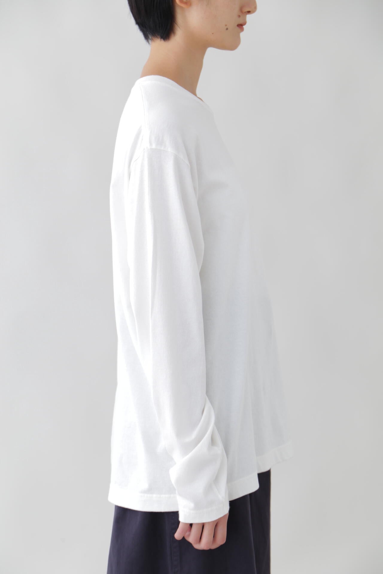 Y / ORGANIC COTTON JERSEY L/S T
