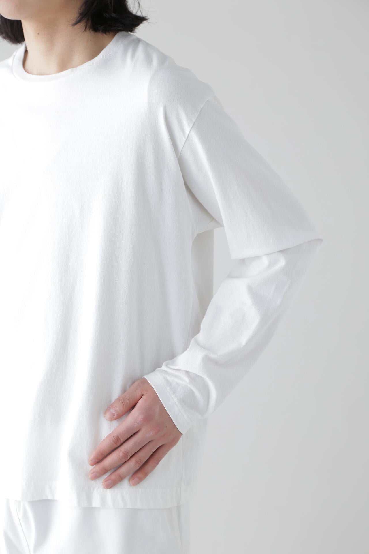 Y / ORGANIC COTTON JERSEY L/S T