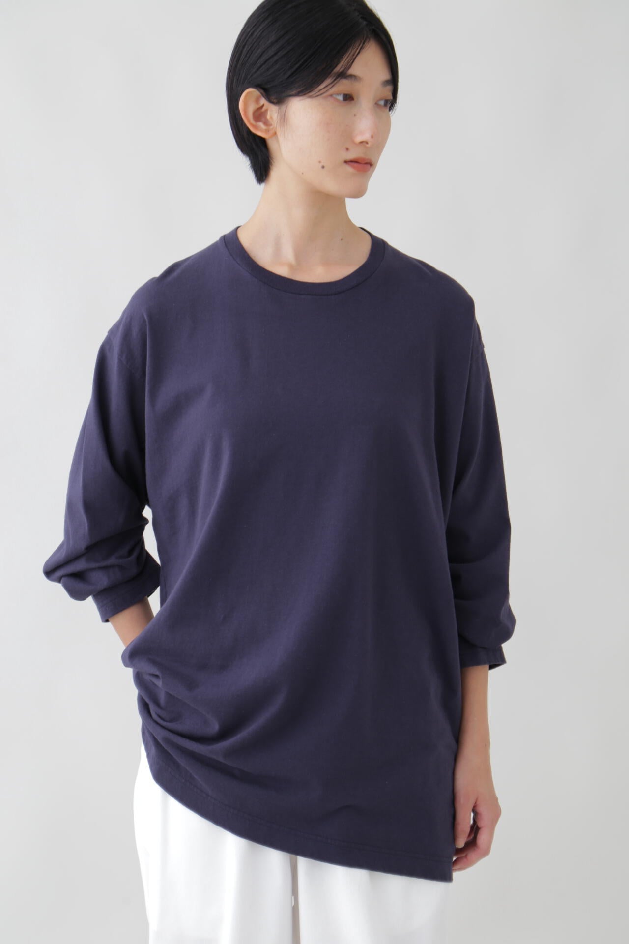 Y / ORGANIC COTTON JERSEY L/S T