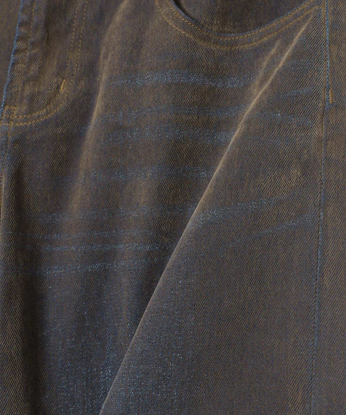 FLOCKED DENIM PANTS
