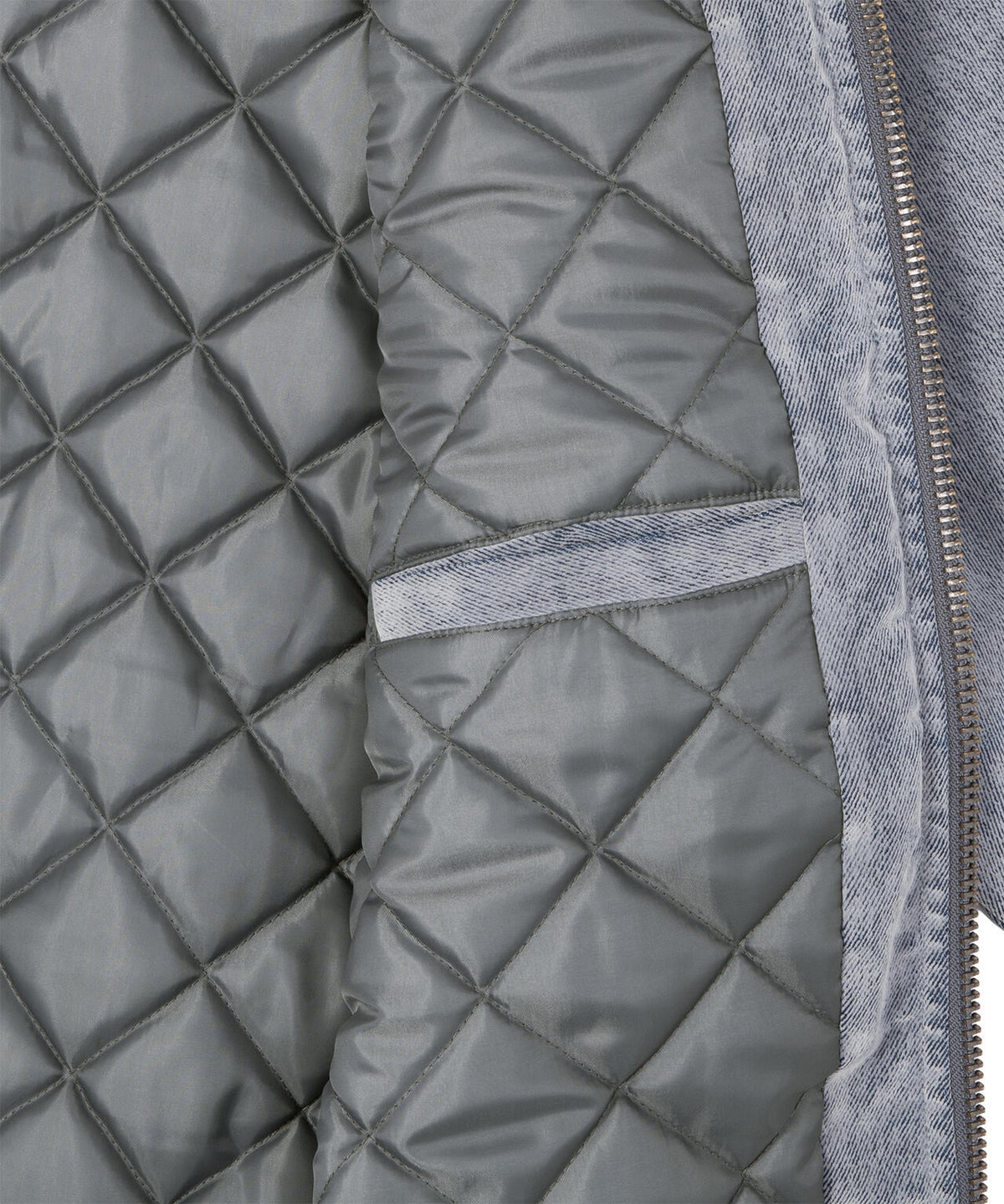 FLOCKED DENIM HOODED JACKET