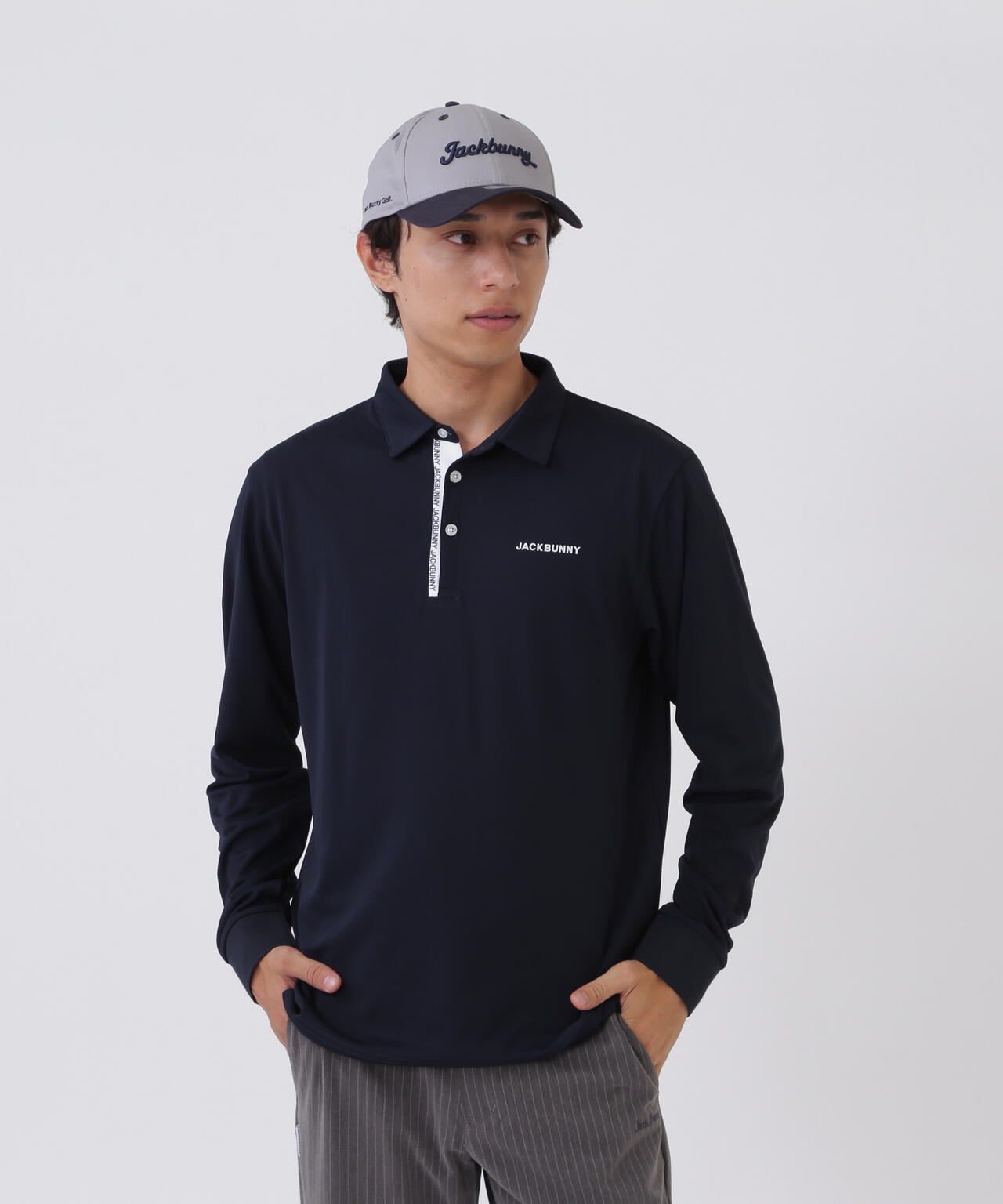 HyperHelixポンチ長袖ポロシャツ (MENS)