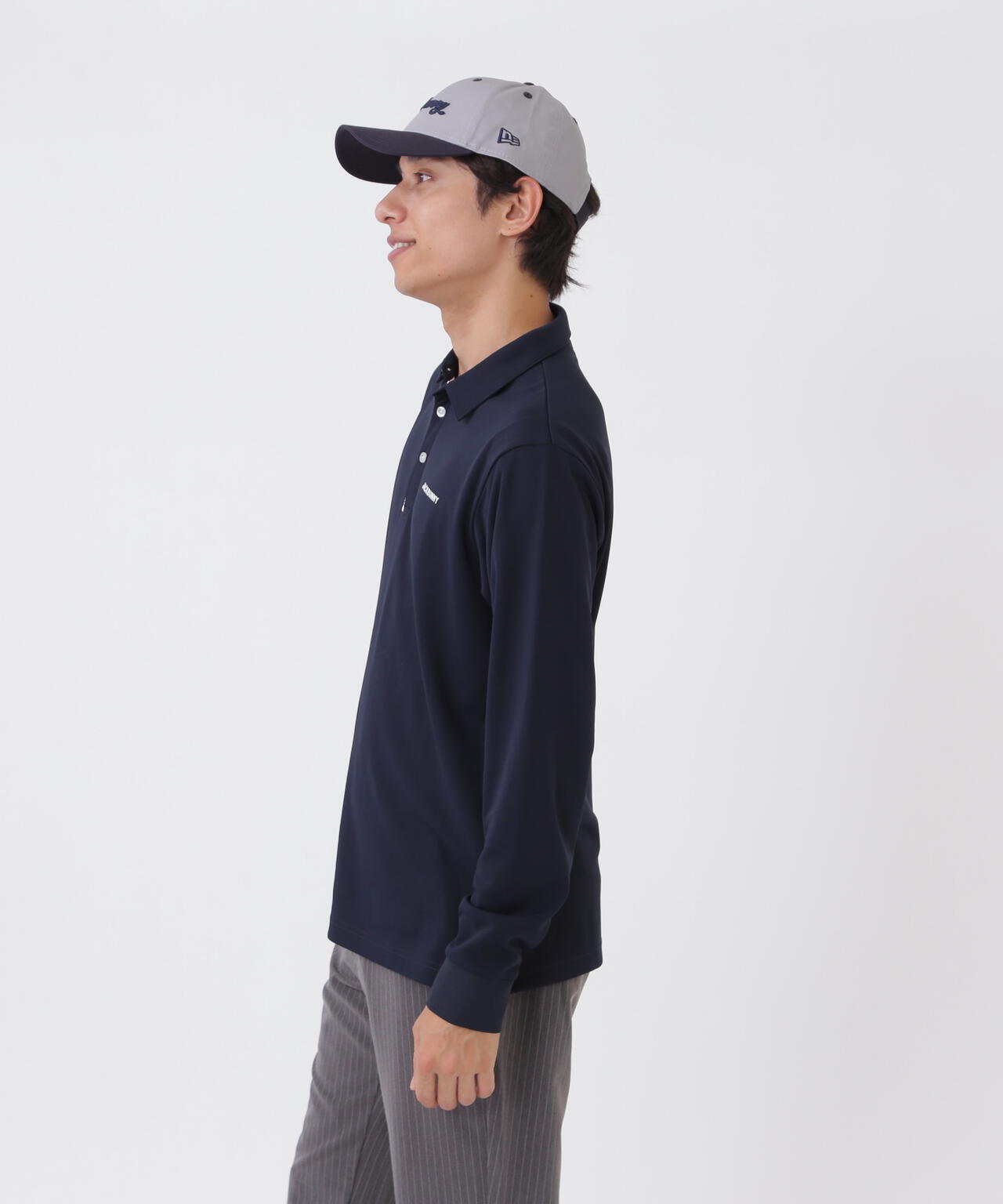 HyperHelixポンチ長袖ポロシャツ (MENS)