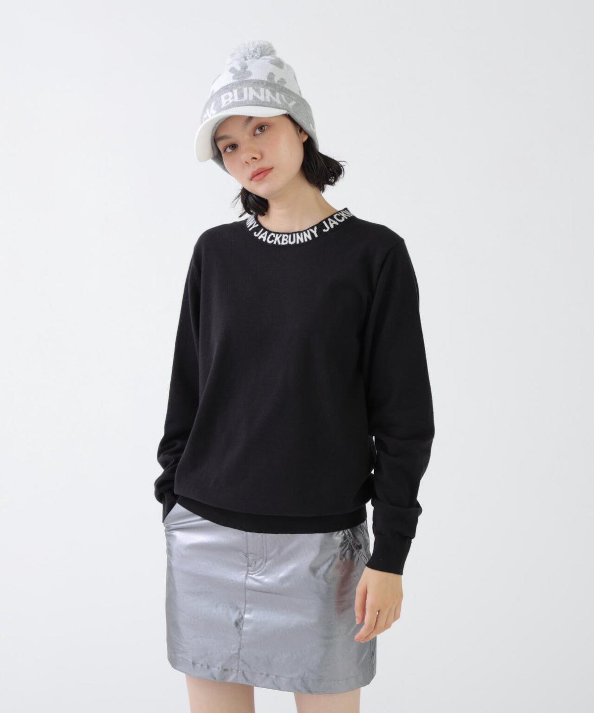カシミヤタッチクルーネックニットプルオーバー (WOMENS)