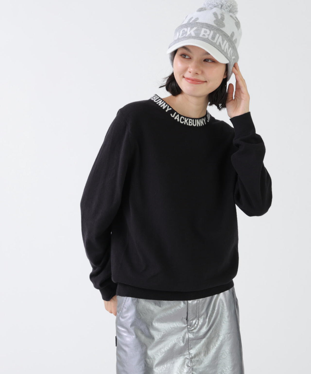 カシミヤタッチクルーネックニットプルオーバー (WOMENS)
