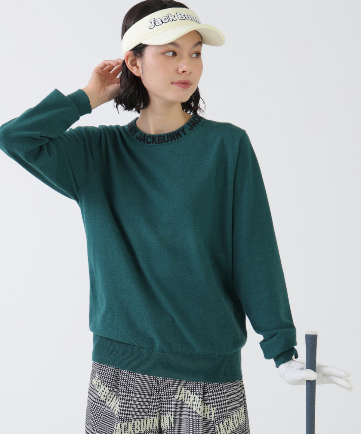 カシミヤタッチクルーネックニットプルオーバー (WOMENS)