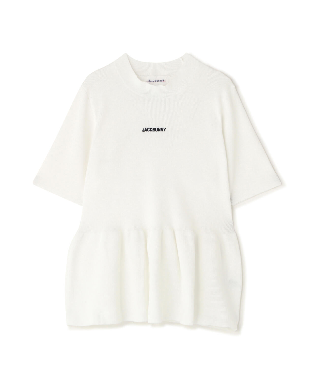 イージーケアフレア半袖モックネックニット (WOMENS)