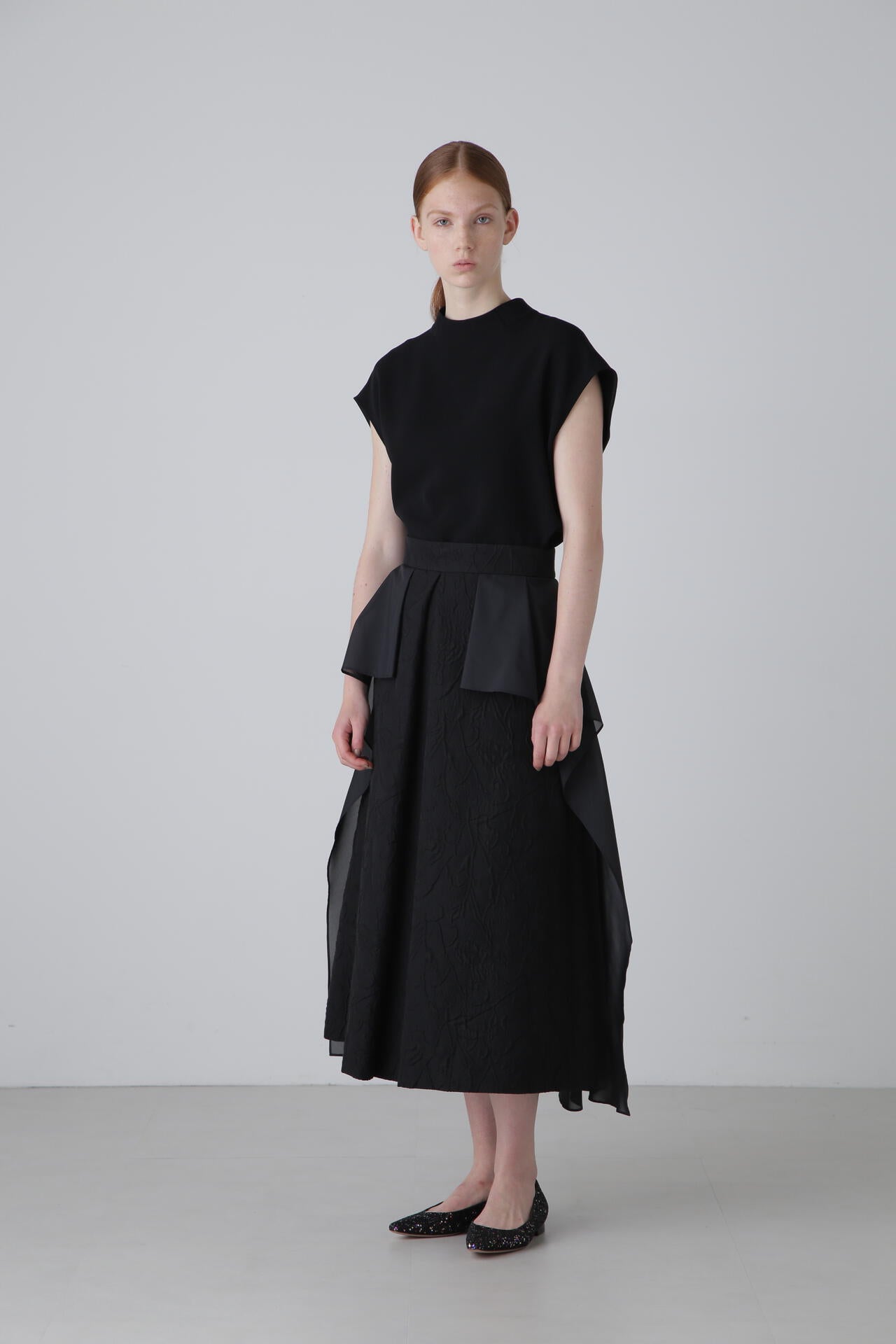 <BLACK LABEL> ドローイングジャガードスカート