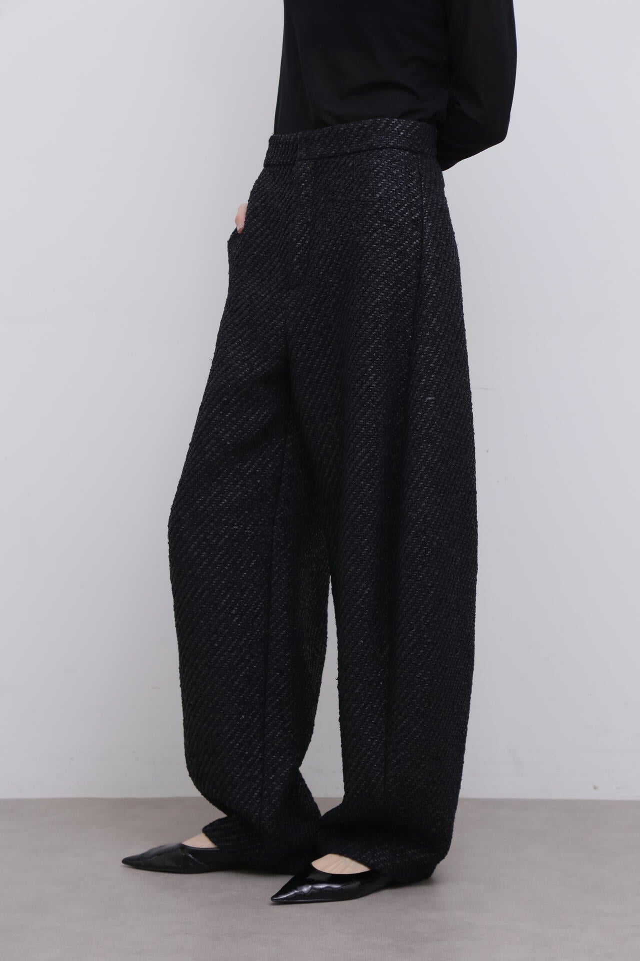 <UNiPH>コーティングヤーンツィードパンツ