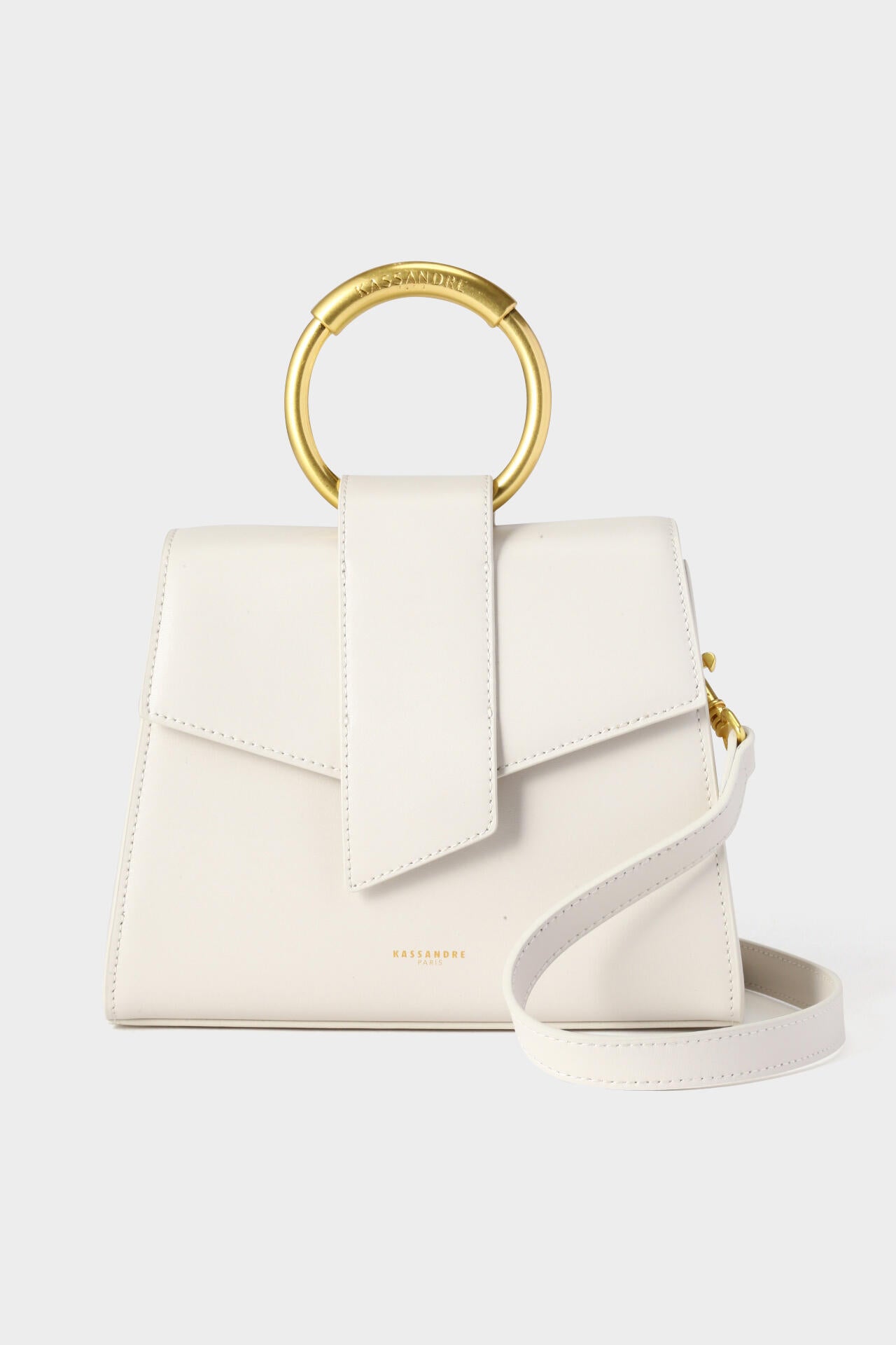 【KASSANDRE Paris】GAIA Small Round Gold Metal Hnadle Bag
