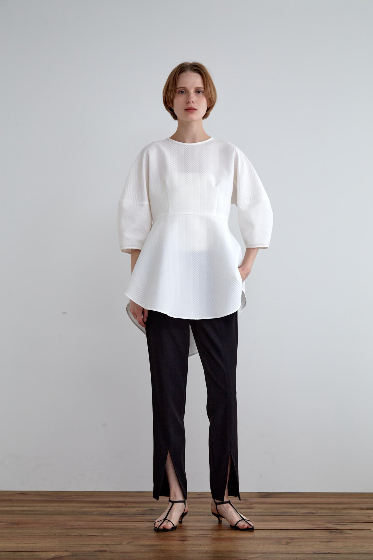 【EC限定】2WAYツイルフロントスリットパンツ(+10cm丈)