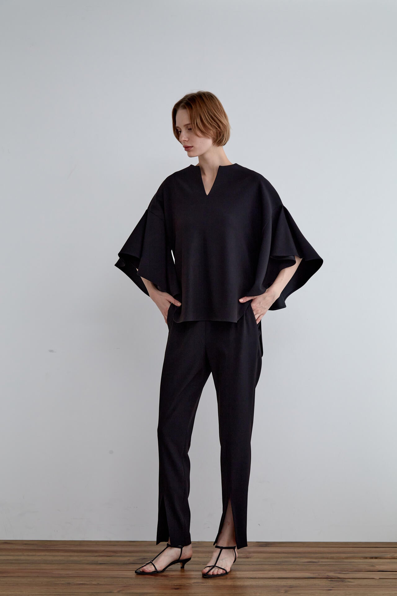 【EC限定】2WAYツイルフロントスリットパンツ(+10cm丈)
